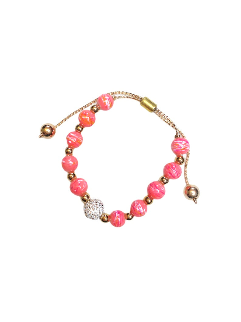 Bracelet fantaisie multi-boule couleurs mélangées (x12)