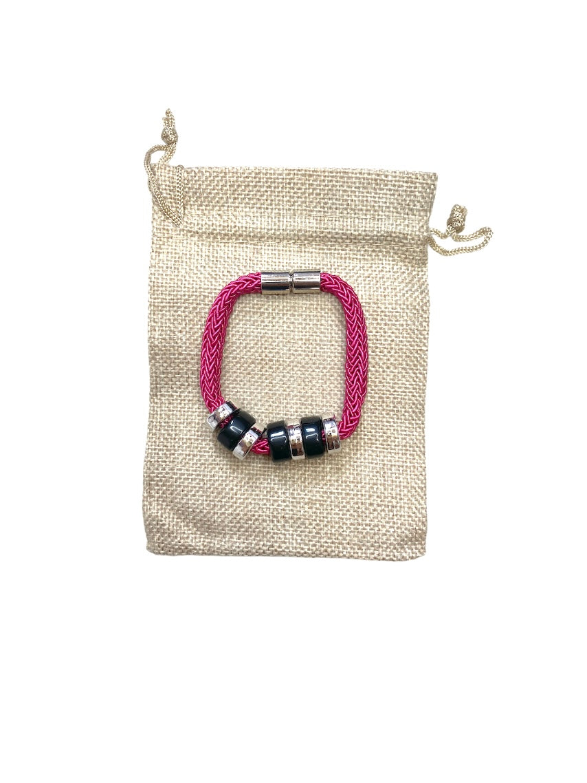 Bracelet fantaisie tresse rond couleurs mélange #ZBR120(x12)