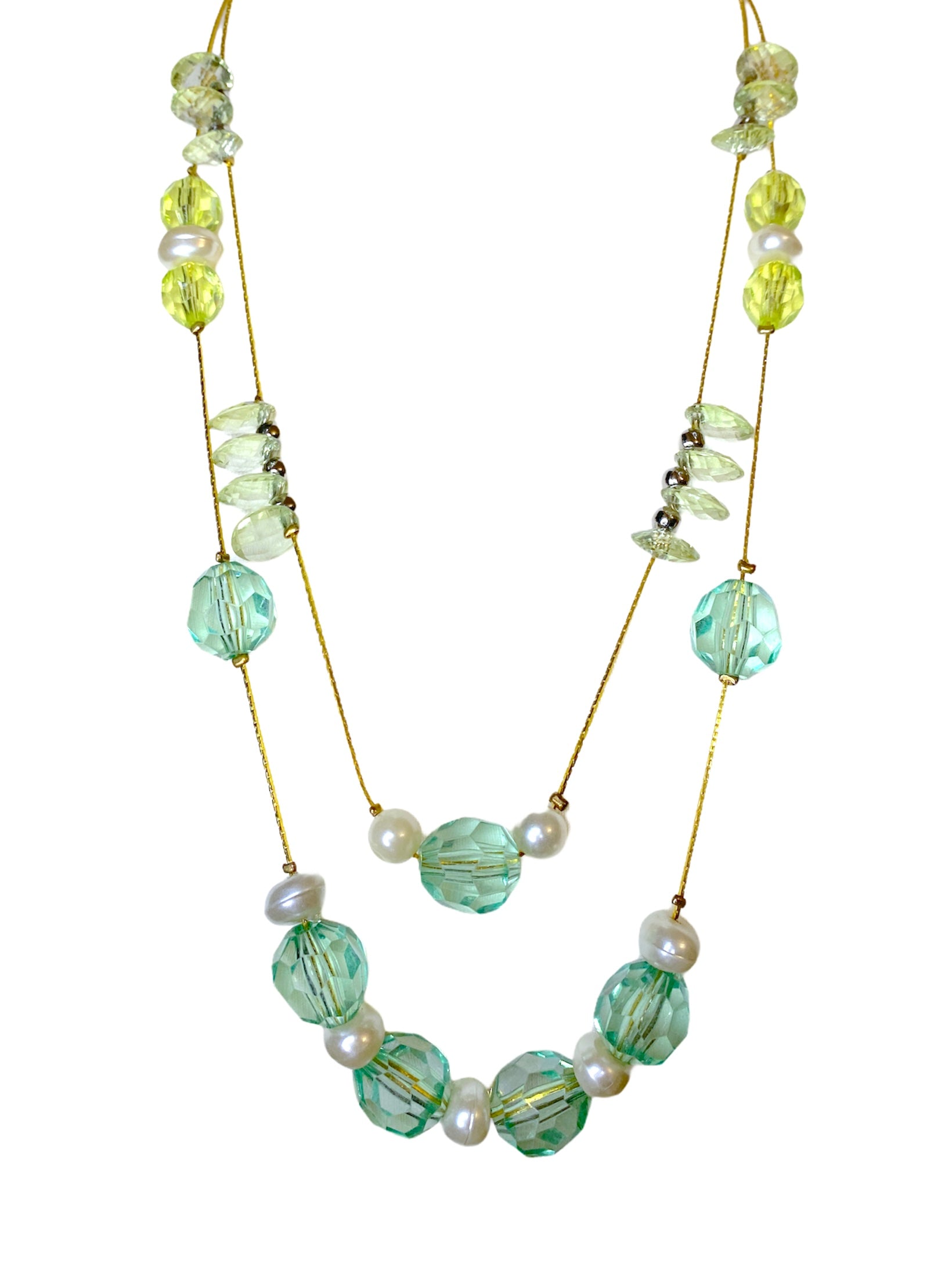 Collier sautoir fantaisie perles #CSF12