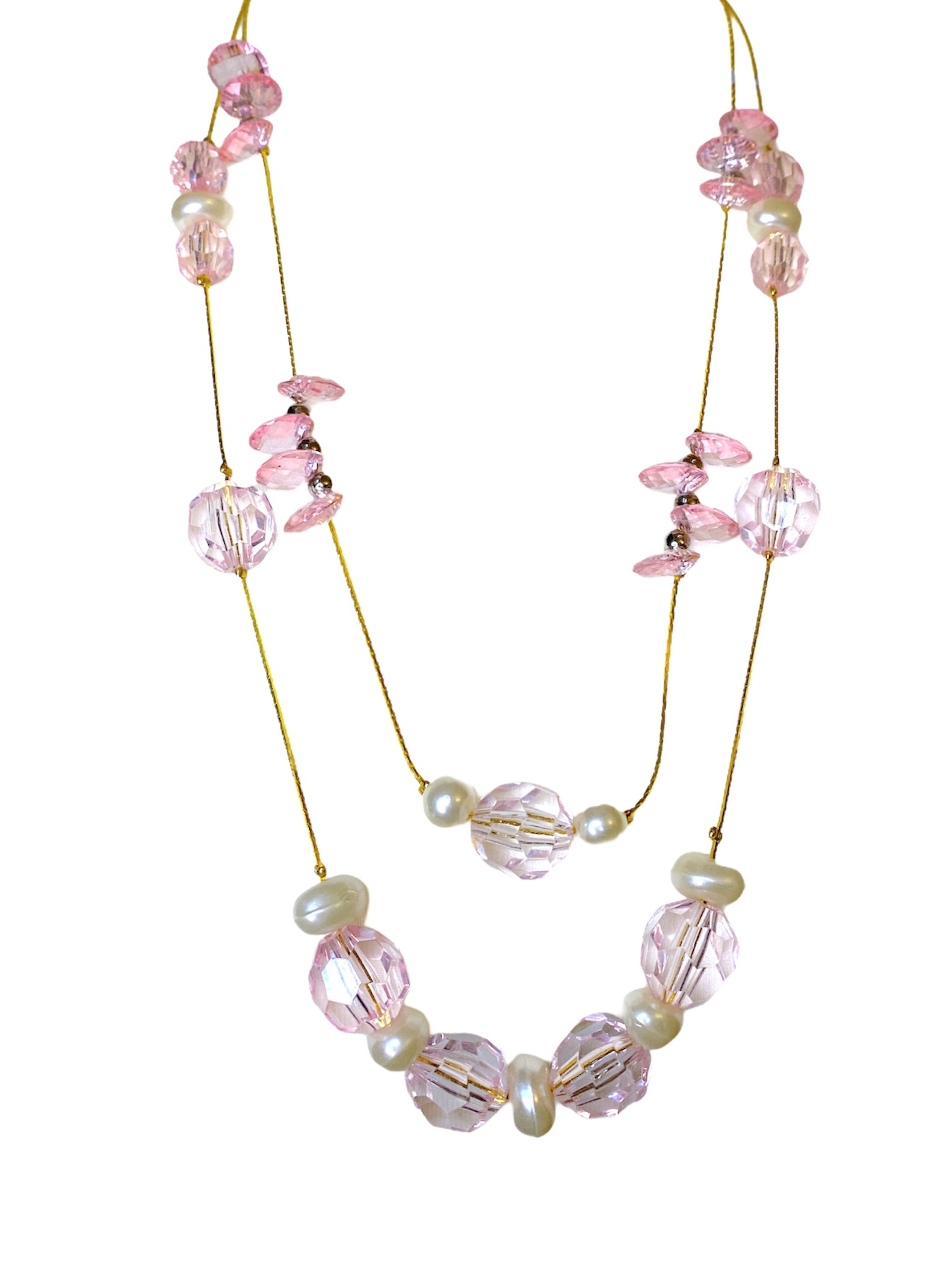 Collier sautoir fantaisie perles #CSF15