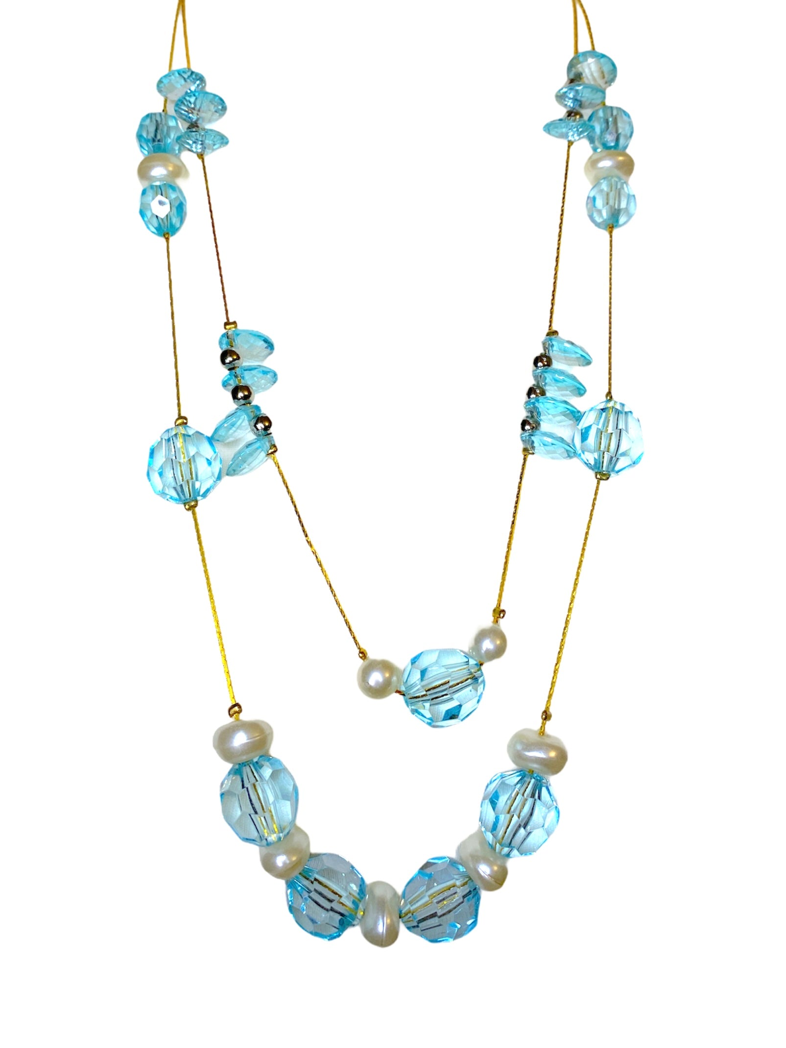 Collier sautoir fantaisie perles #CSF14