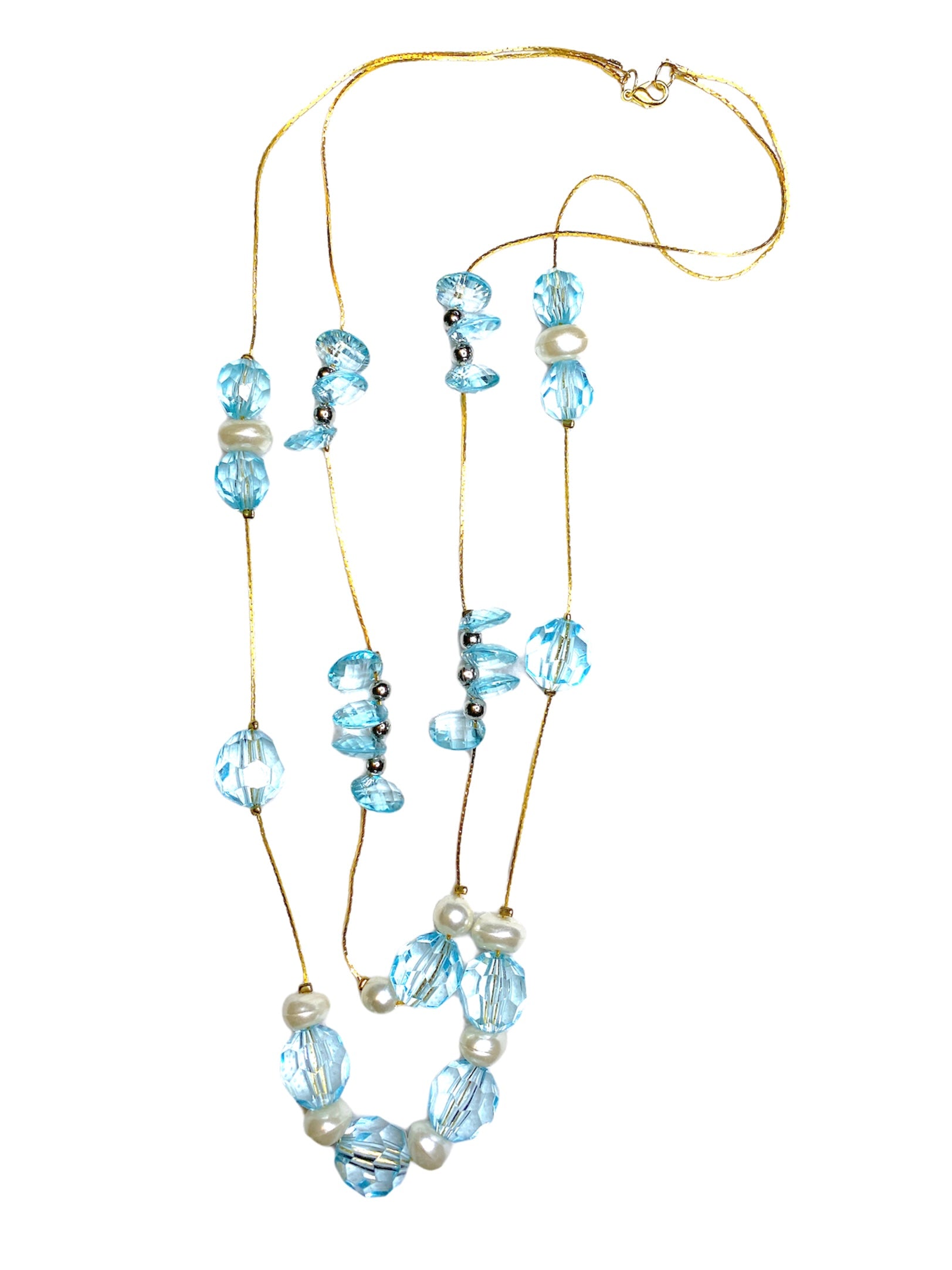 Collier sautoir fantaisie perles #CSF14