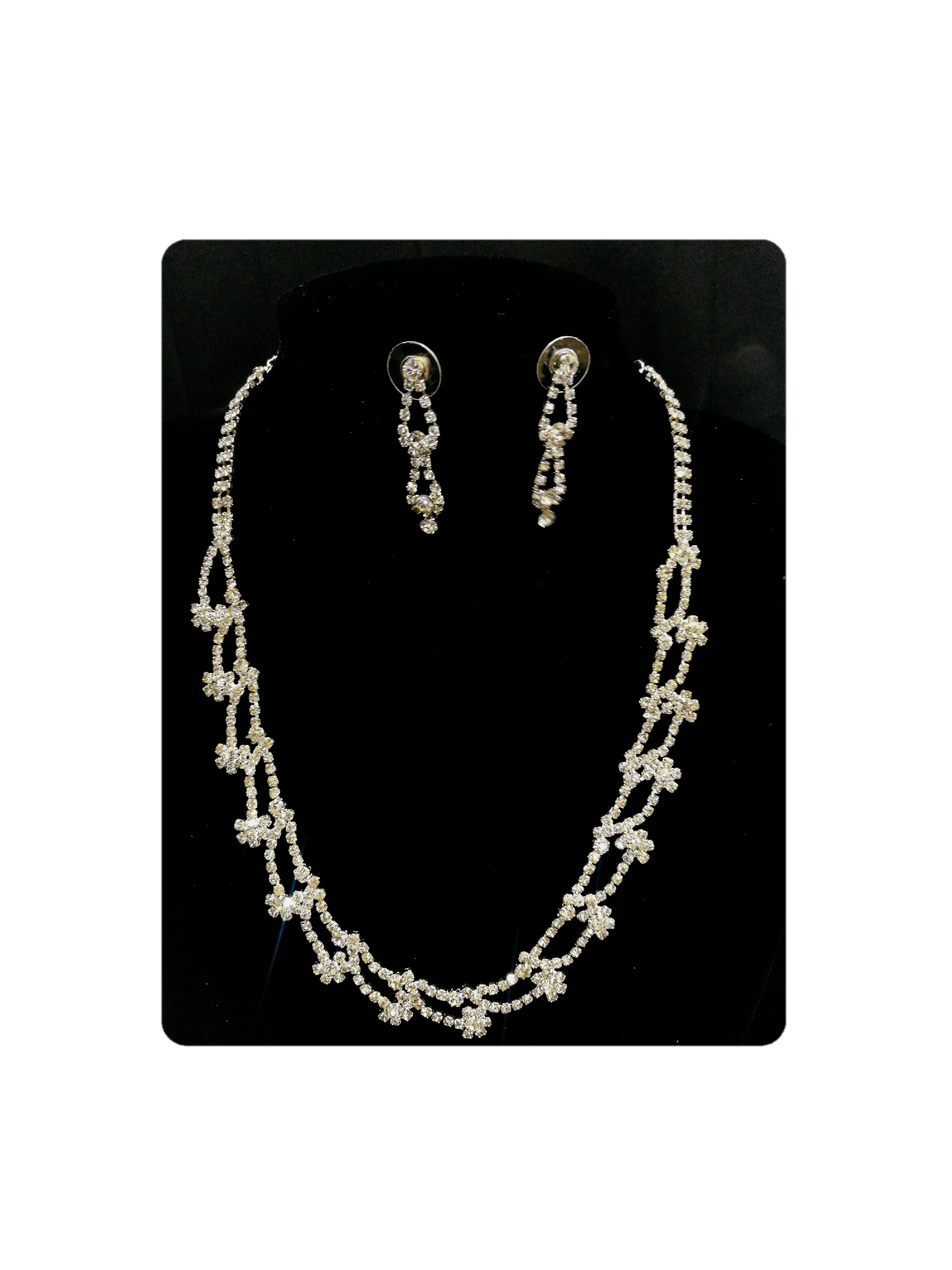 MARIAGE - Parure Katherine (Collier + Boucles d'oreilles) | Grossiste-pro