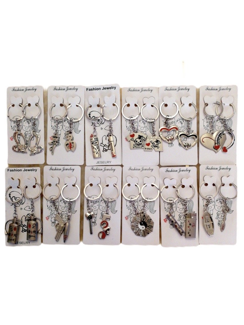 LOT DE 12 - paire Porte-clé duo à partager 1,80€/paire | Grossiste-pro