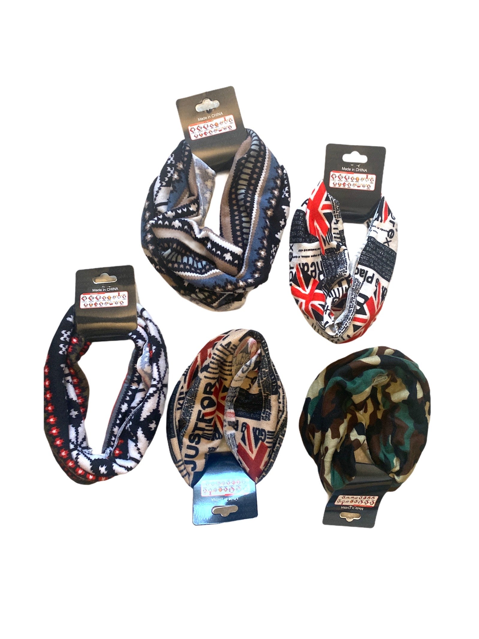 Snood tour de cou motif (x12)