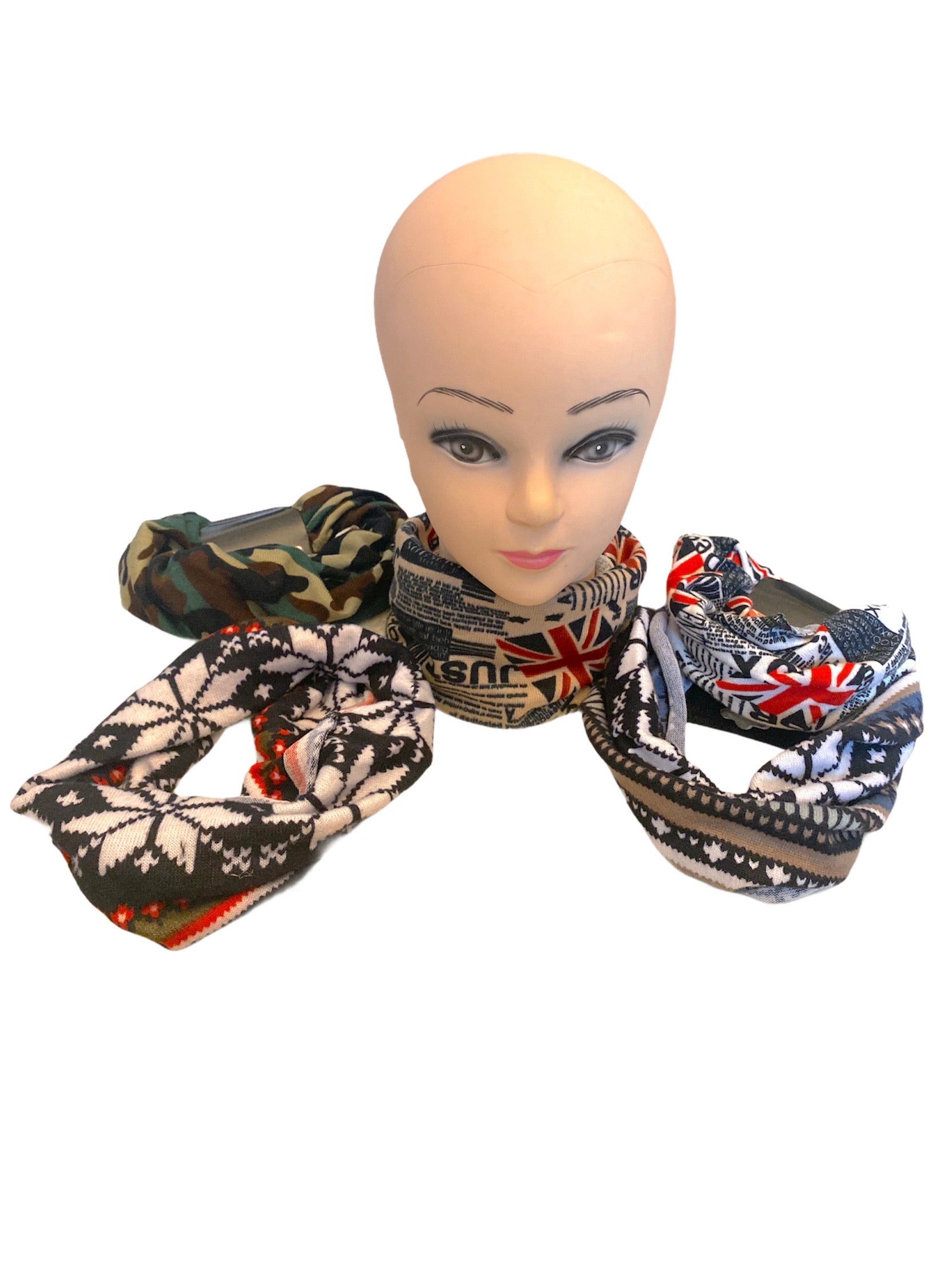 Snood tour de cou motif (x12)