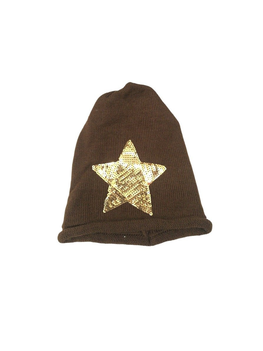Bonnet long slouch motif étoile (x12) 2,50€/unité | Grossiste-pro