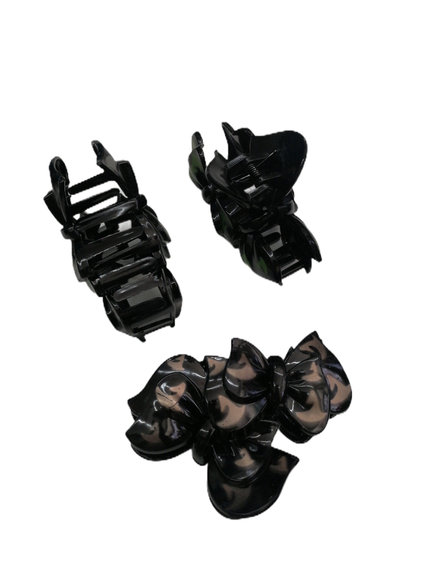 LOT DE 12 - Pinces crabes cheveux noir couleur 0,50€/unité | Grossiste-pro