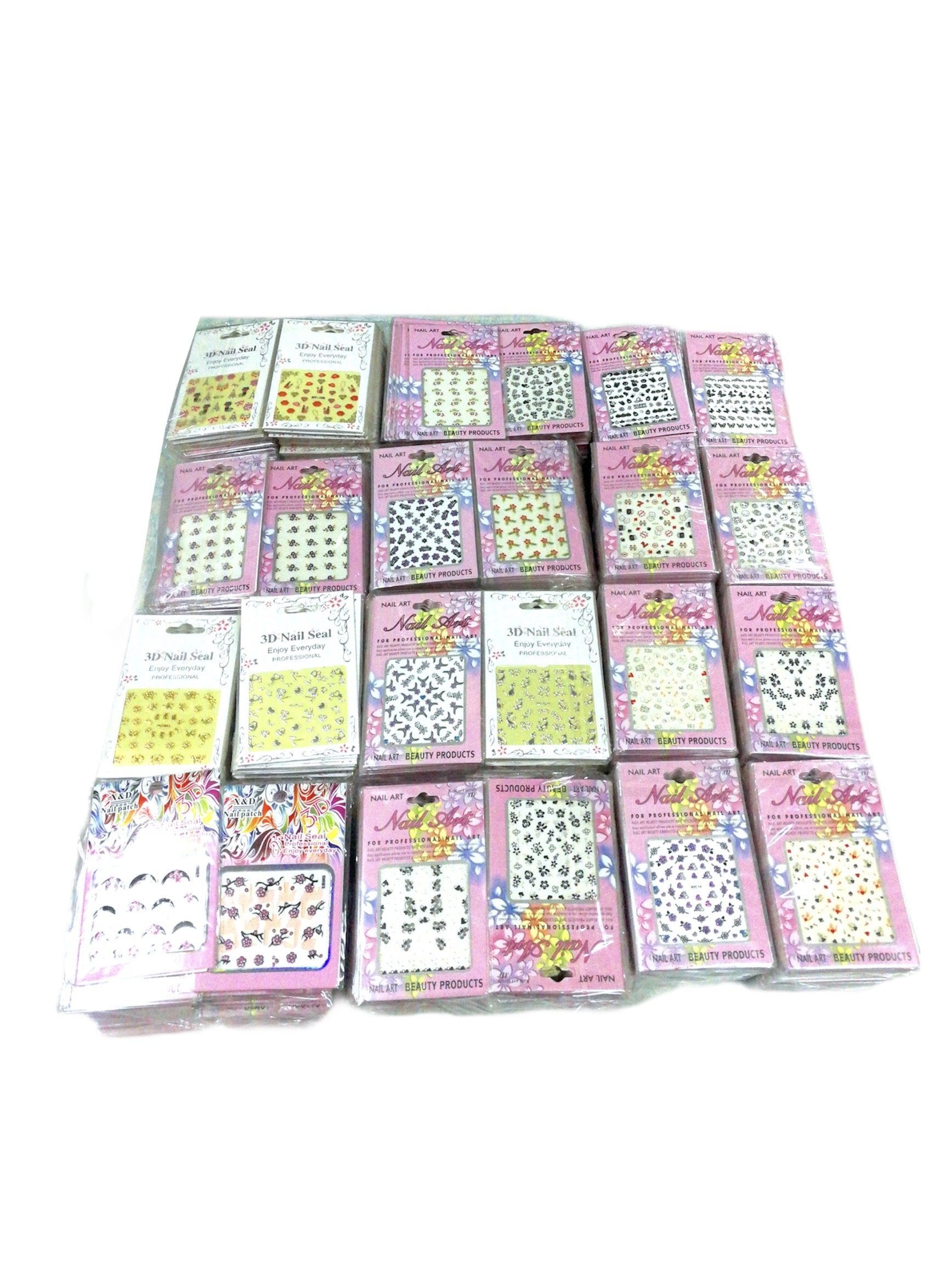 LOT DE 24 - Stickers autocollant nail art ongles 0,50€/unité | Grossiste-pro