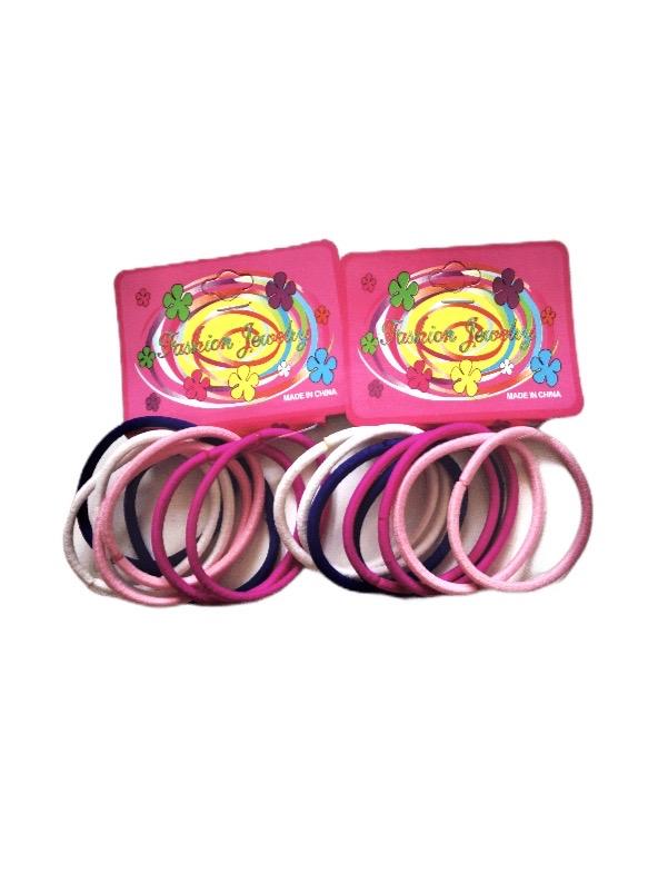 LOT DE 12 PAQUETS - Élastiques cheveux rose (x8) 0,50€/paquet | Grossiste-pro