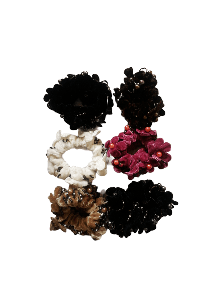 DESTOCKAGE LOT DE 12 - Chouchou cheveux froufrou 0,42€/unité - Grossiste-pro