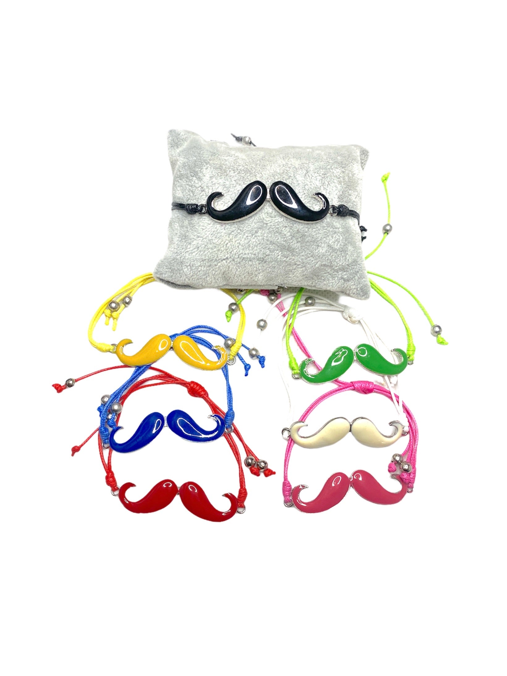 Bracelets ficelle moustache (x12)