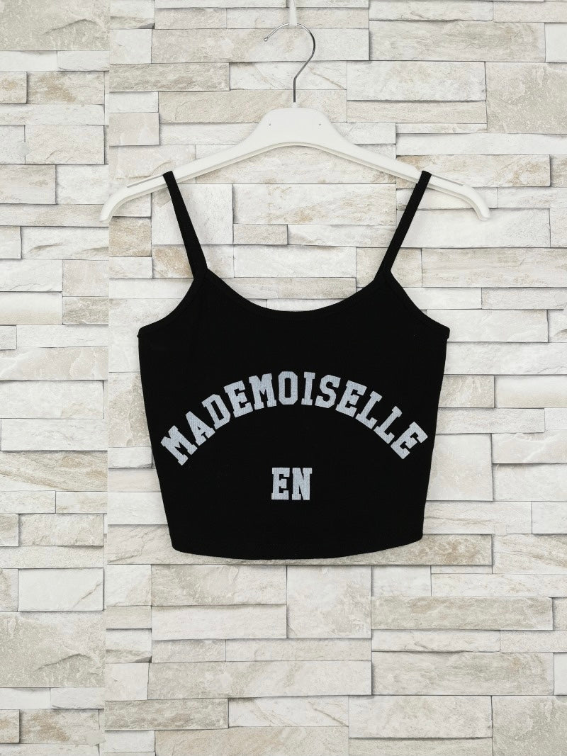 Débardeur crop top Mademoiselle (x12)
