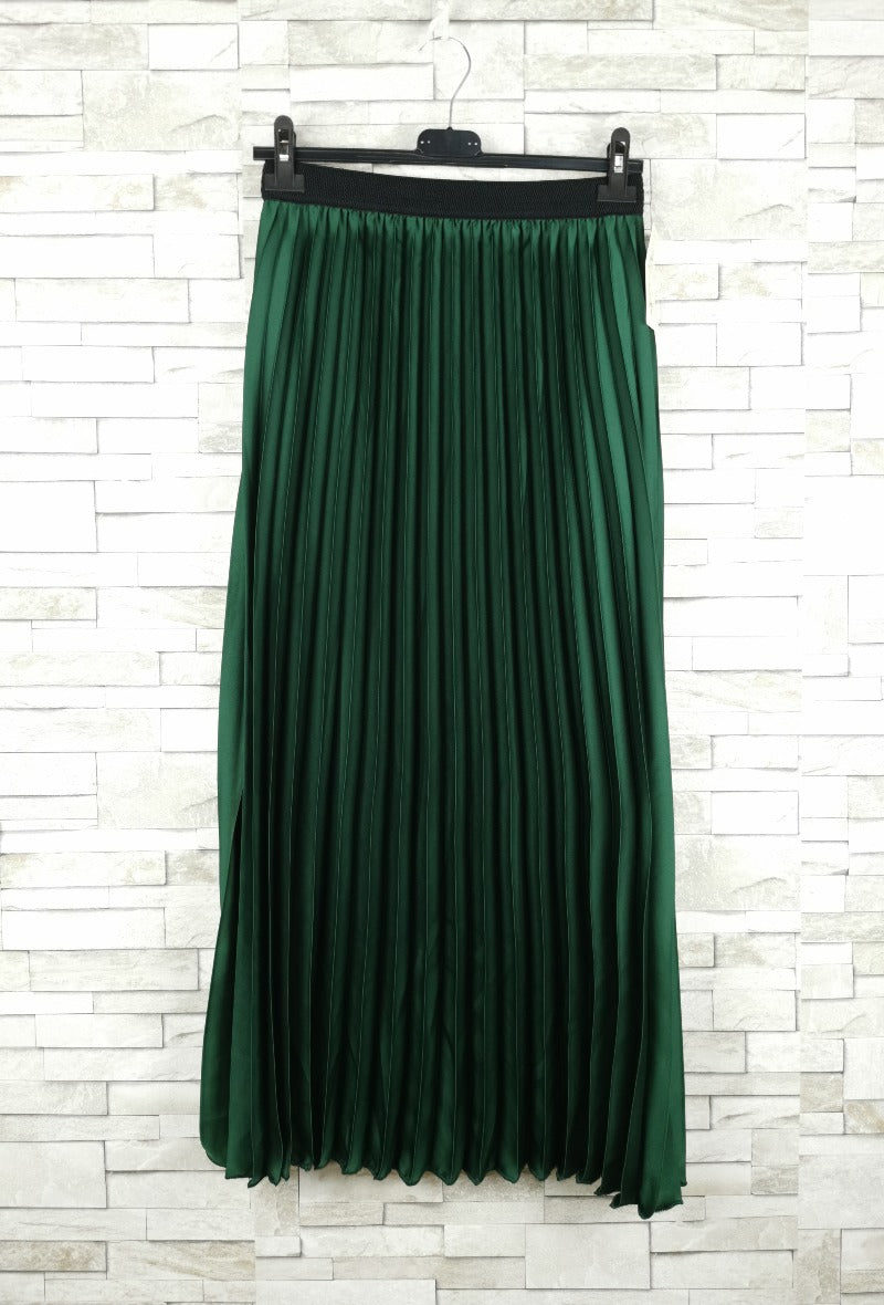 jupe plissée satinée