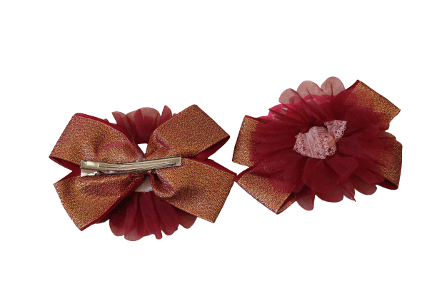 LOT DE 12 - Barrettes cheveux noeud fleur 0,75€/unité - Grossiste-pro