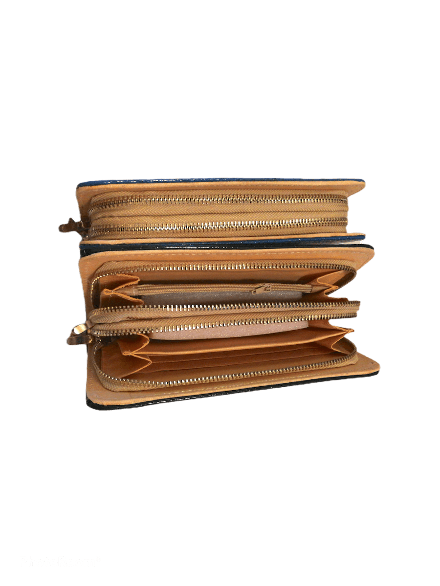 LOT DE 6 - Portefeuille compagnon effet croco brillant 3,50€/unité | Grossiste-pro