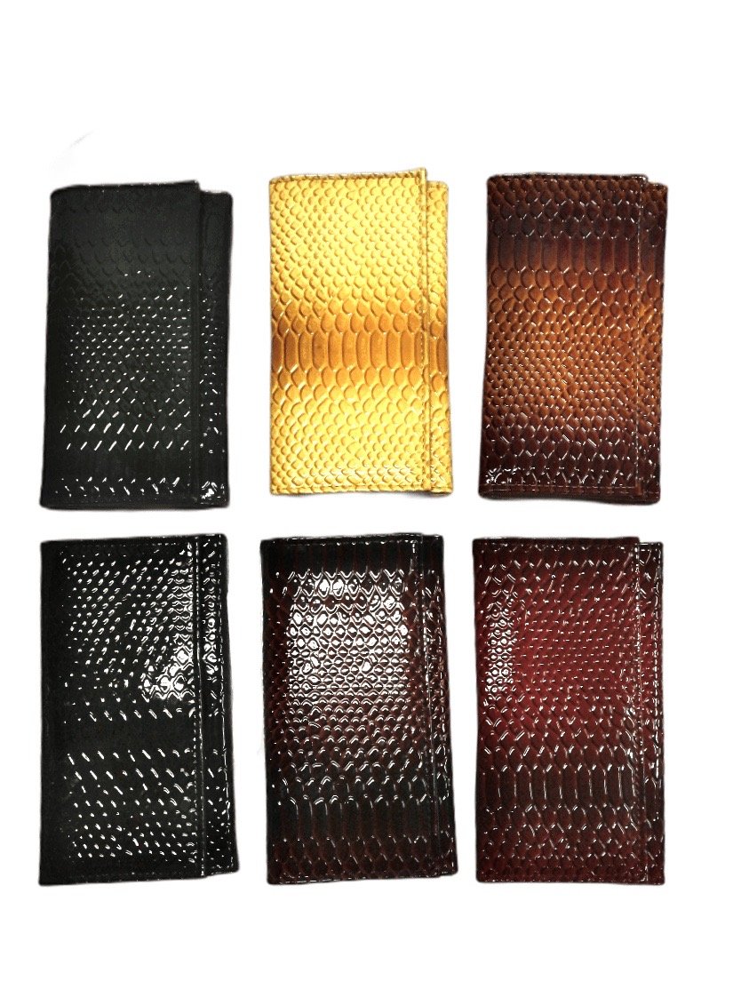 LOT DE 6 - Portefeuilles compagnon effet croco 2,50€/unité | Grossiste-pro