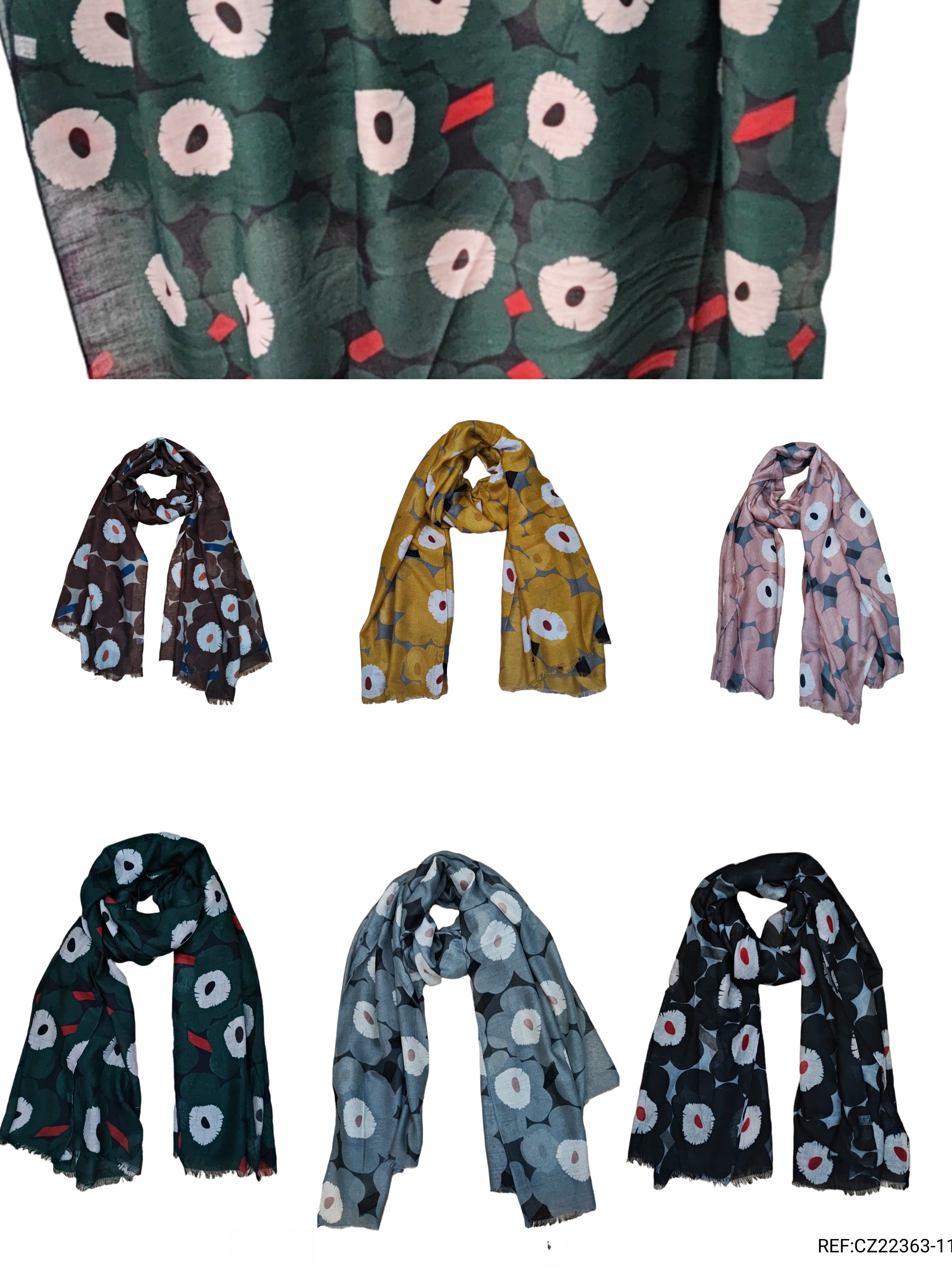 Foulard motif fleur (x12)#11