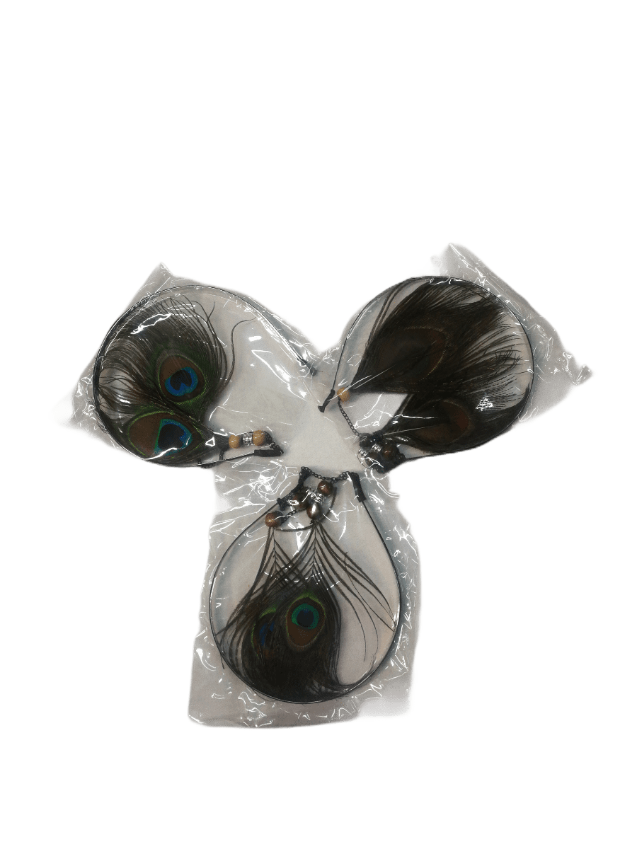 LOT DE 12 - Serre-tête avec plumes de paon 1,00€/unité | Grossiste-pro