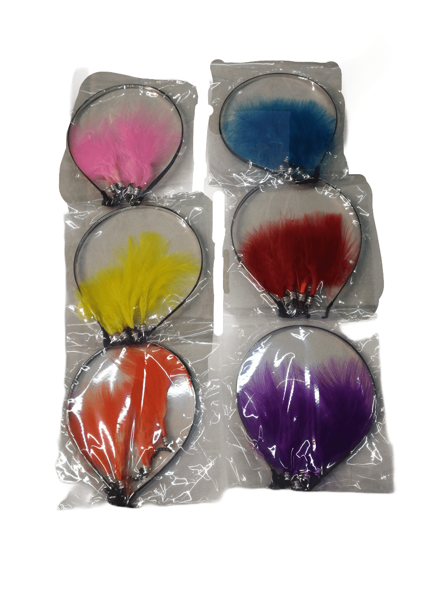 LOT DE 12 - Serre-tête avec plumes couleur 1,00€/unité | Grossiste-pro
