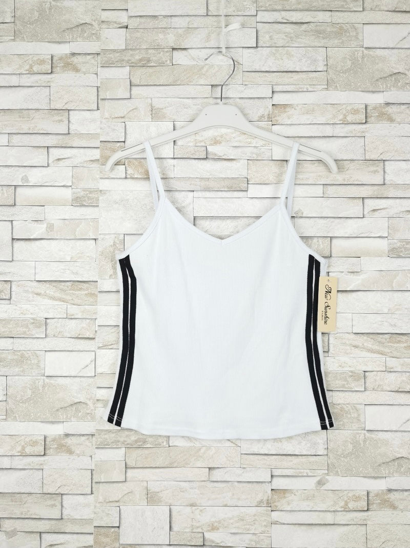 Débardeur crop top bande (x12)