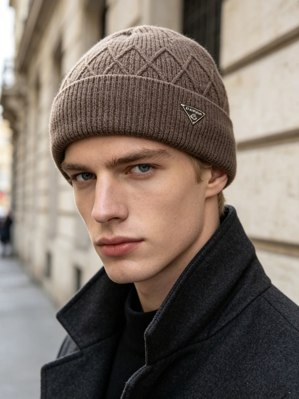 Bonnet homme en doublé polaire （x12) #23