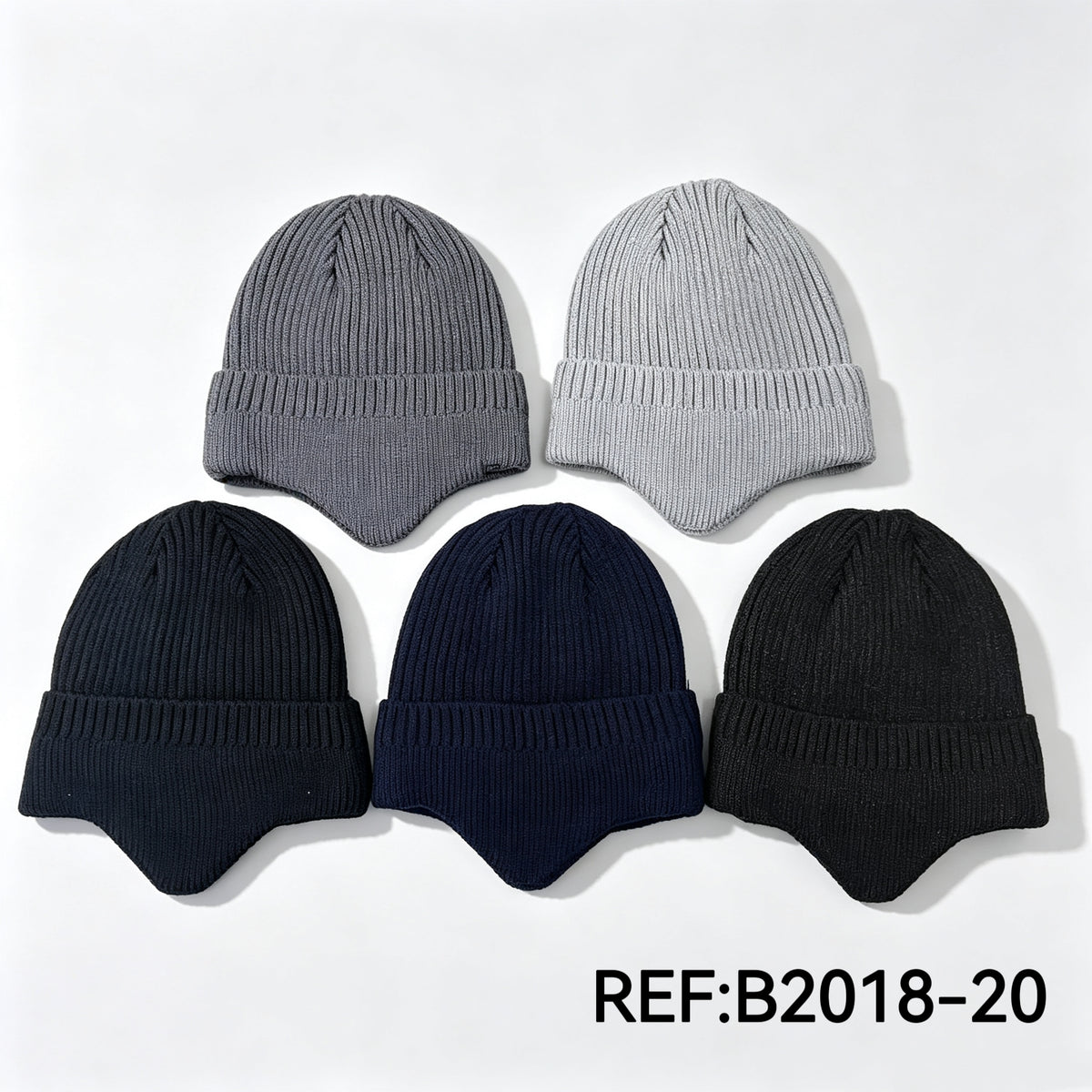 Bonnet tricot avec oreillettes (x12)#20