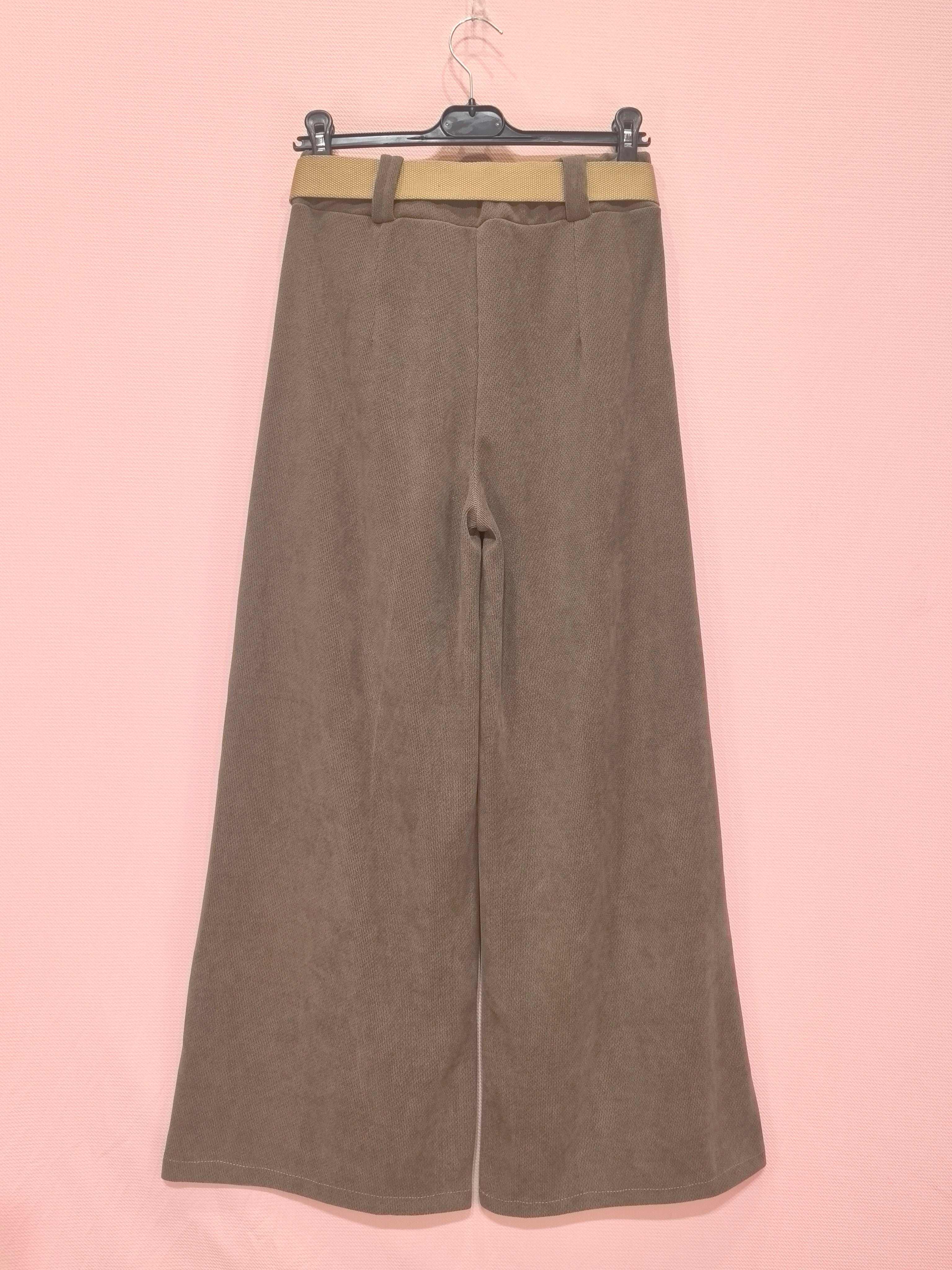 Pantalon large en tissu texturé au toucher doux(x6)