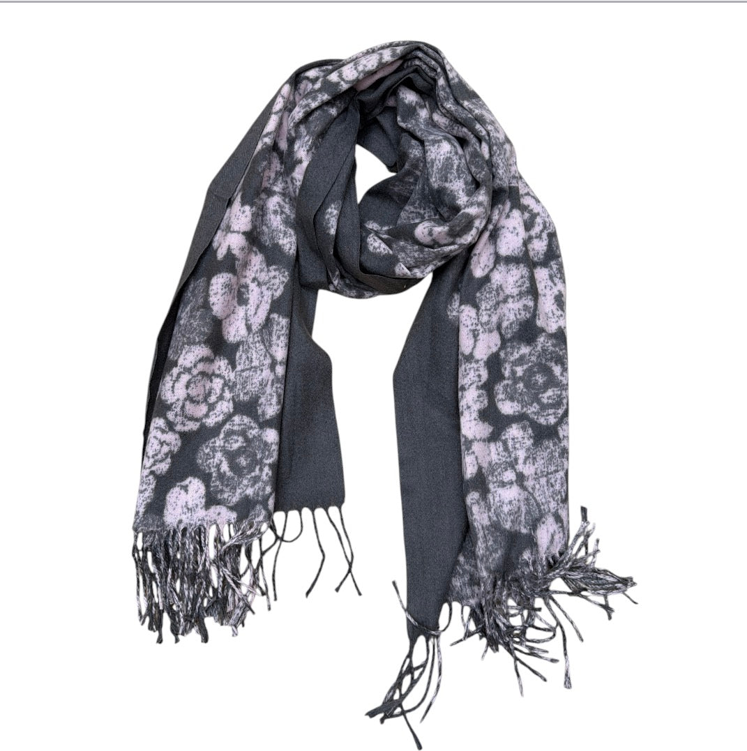 Écharpe longue florale à franges pour femme(x12)#59