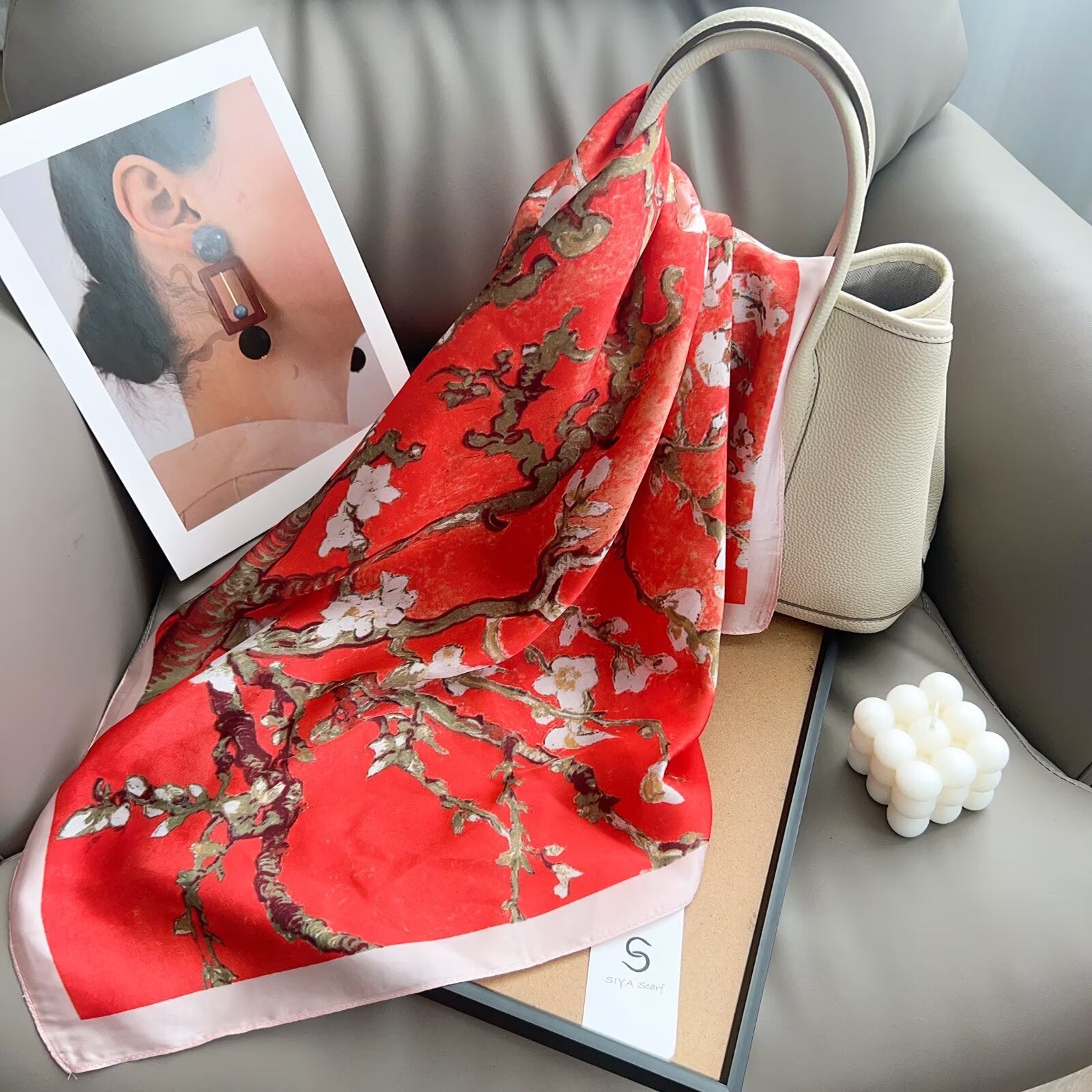 Foulard Carré touche soie 70cmx70cm (x12)#2