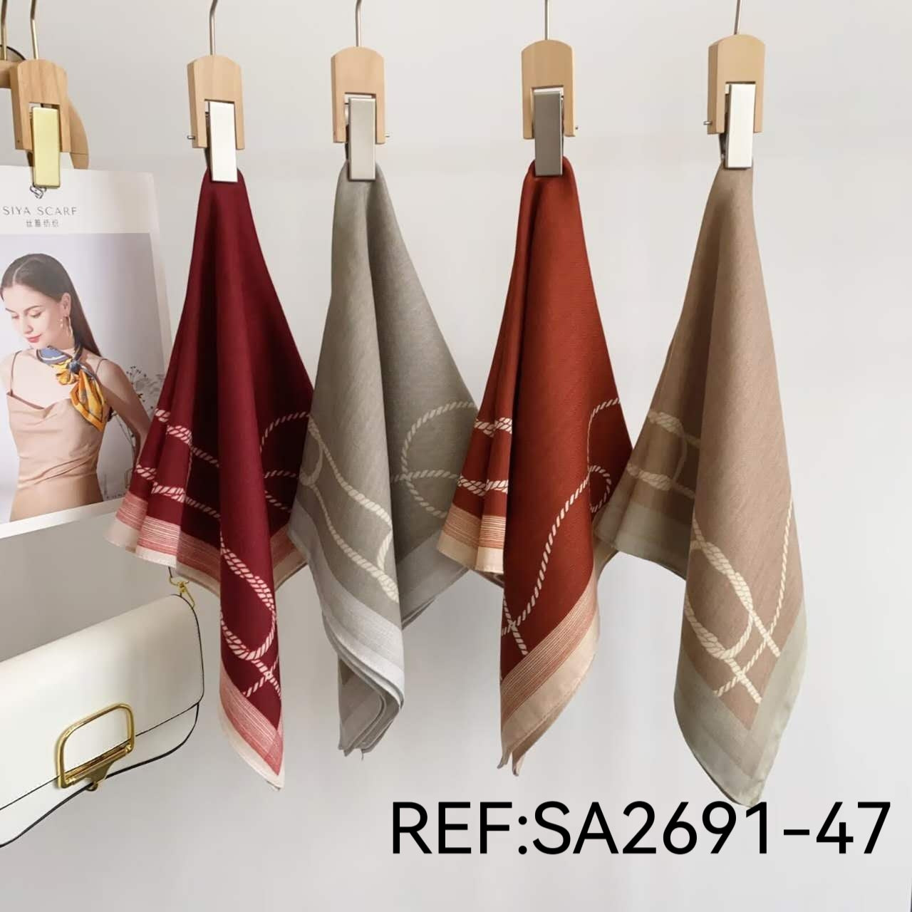 Carré foulard femme style classique(x12)#47