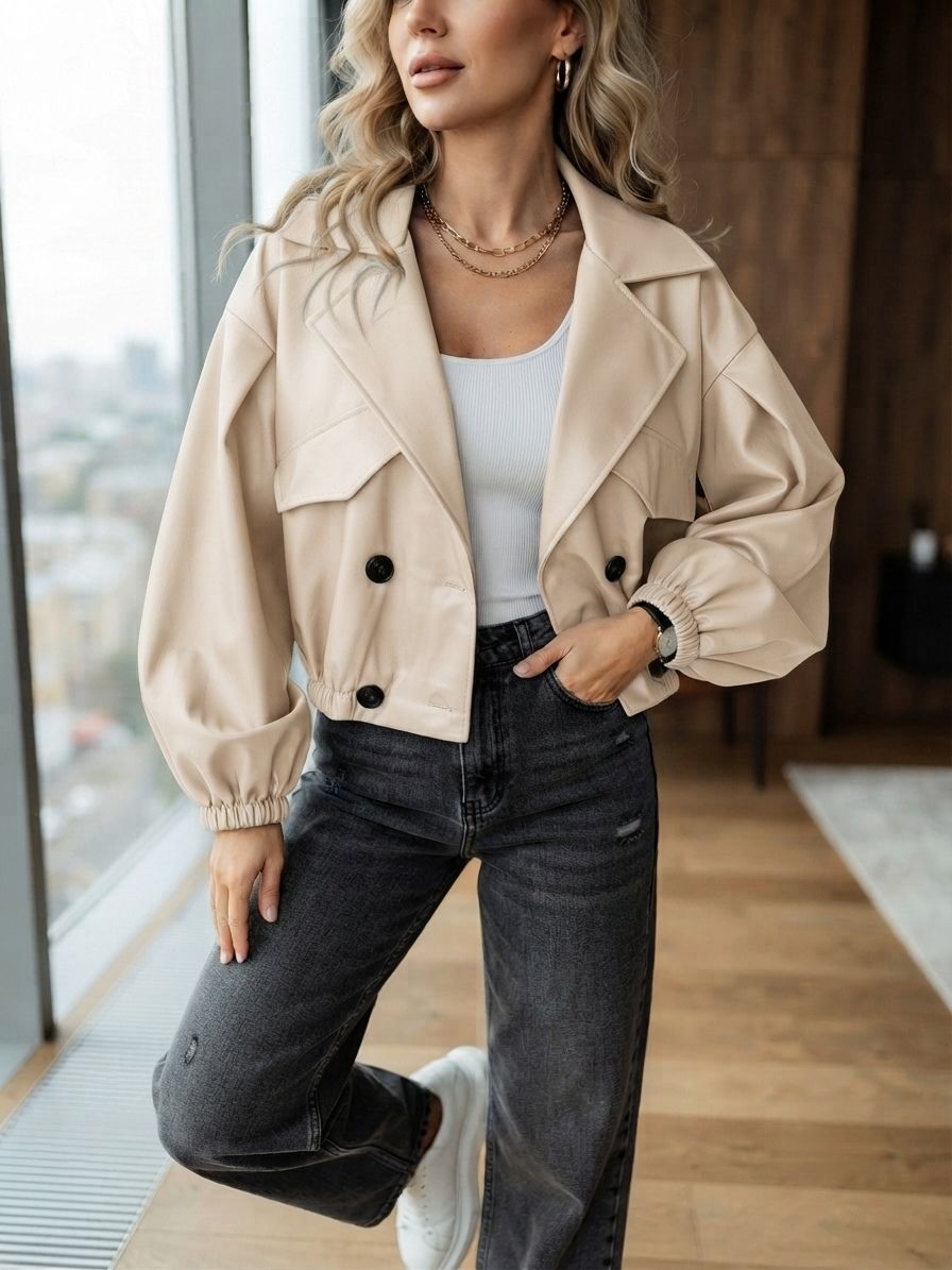 Veste Courte En Similicuir (x6)