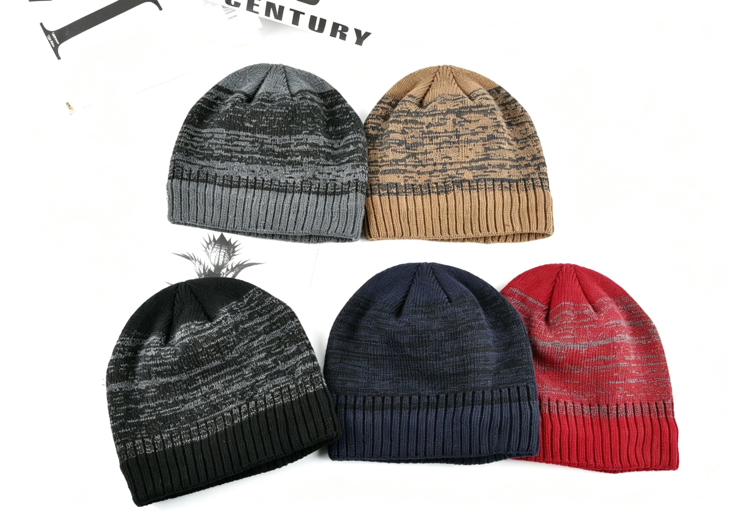 Bonnet tricoté homme hiver （x12)#4