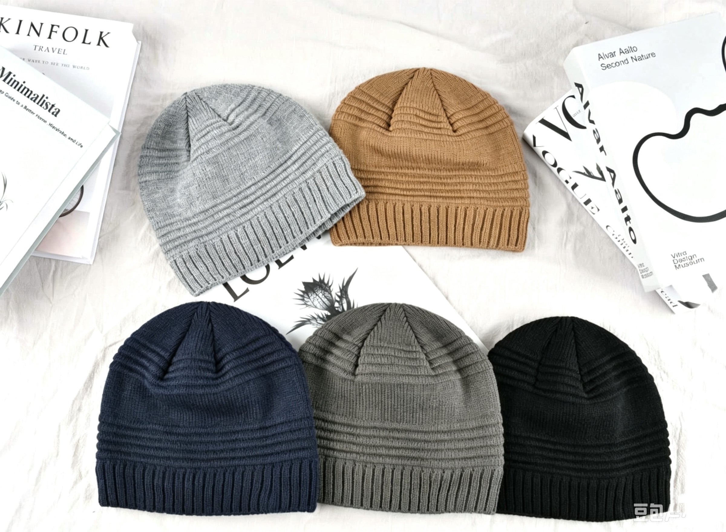 Bonnet tricoté homme hiver （x12)