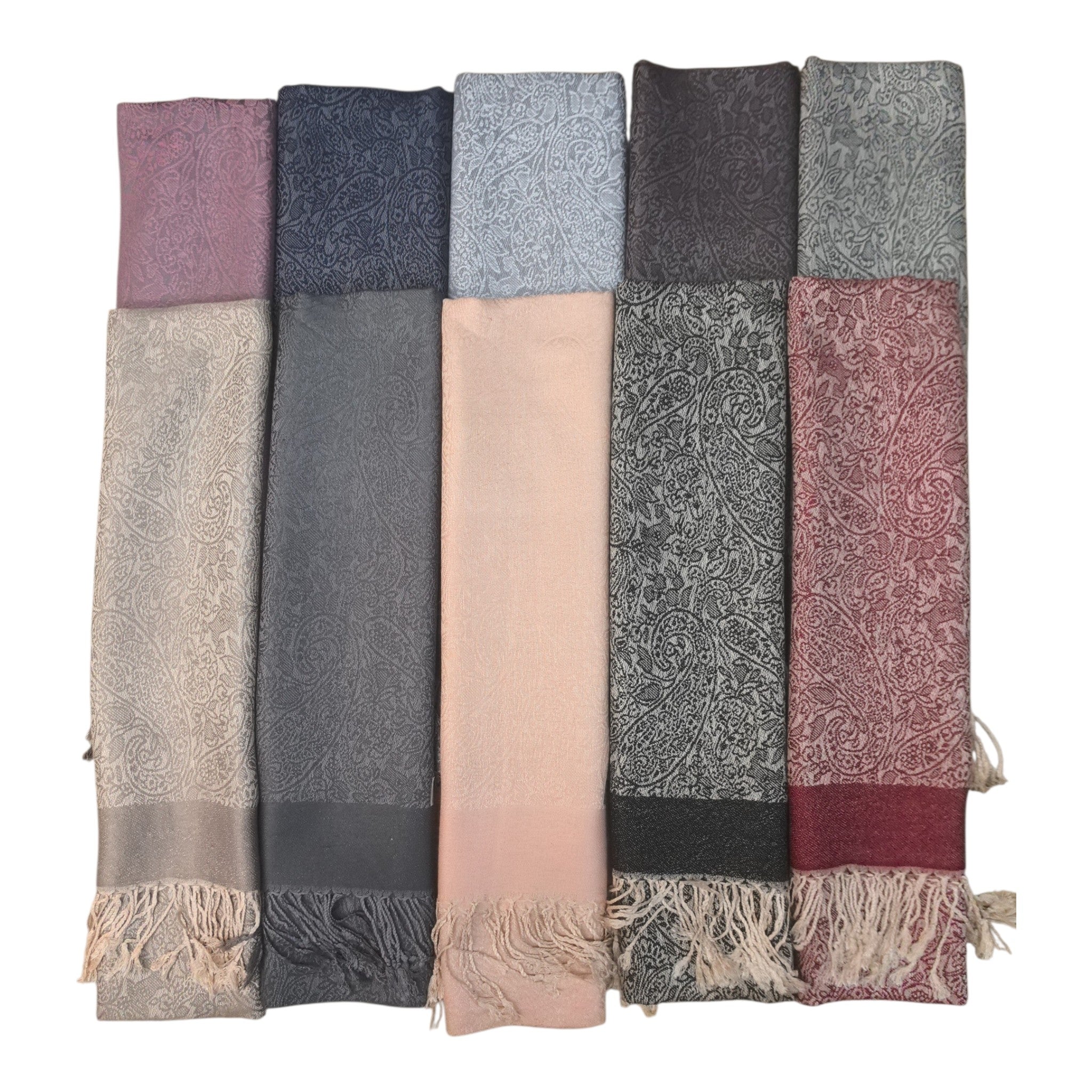 Écharpe Pashmina à motif paisley PHM-60（x12)