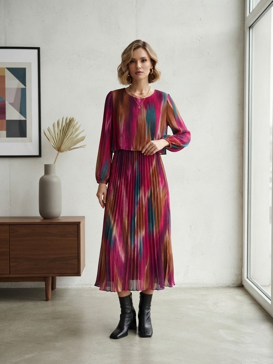 Robe Plissé Imprimée (x3)