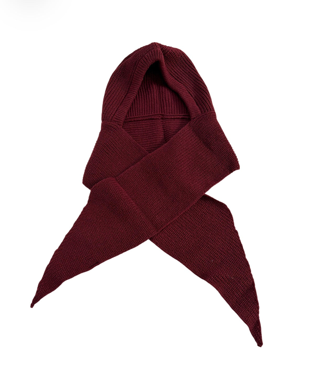 Cagoule bonnet écharpe tricotée à cordon ajustable (x12)#40