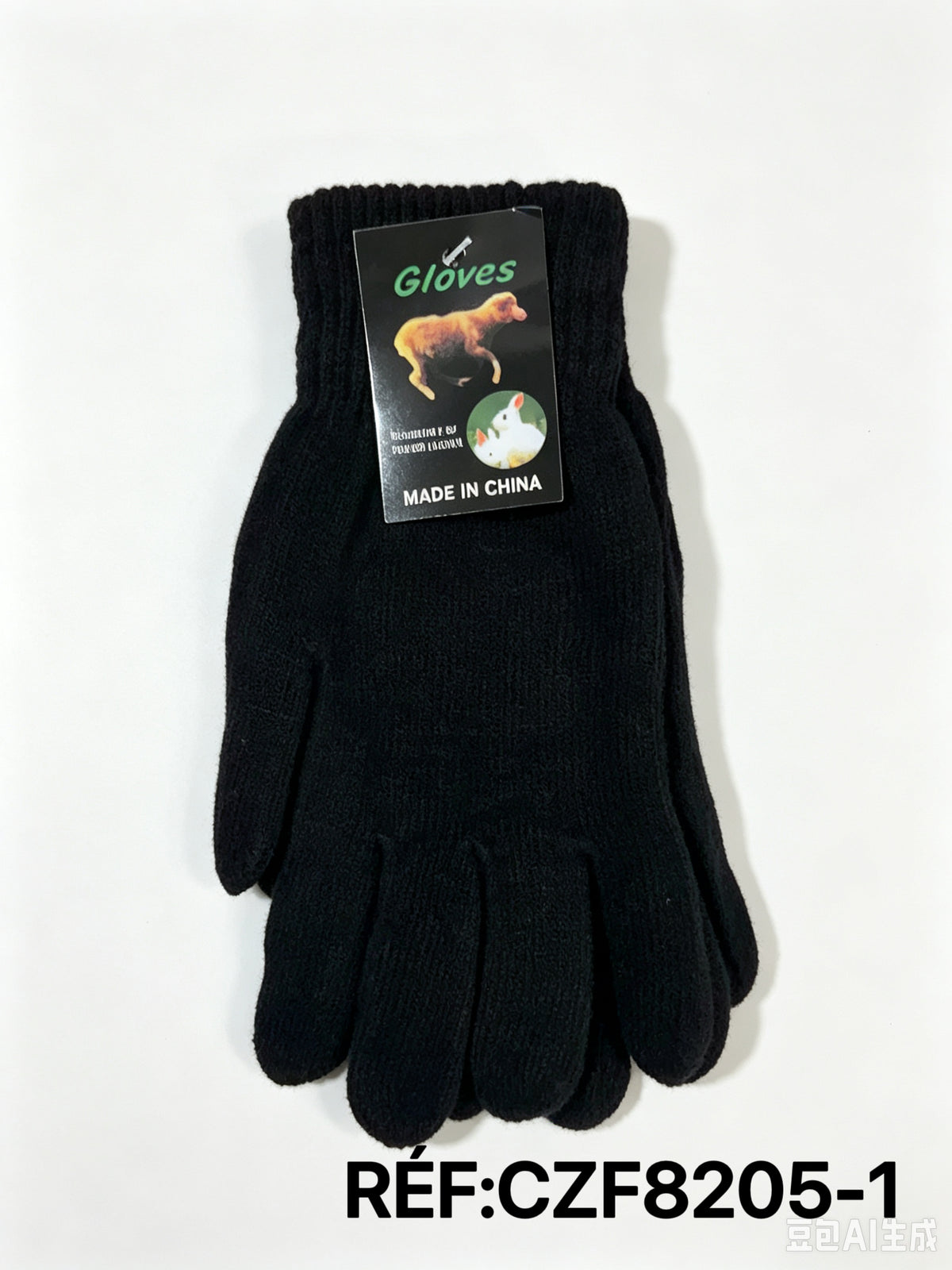 Gants noir simple femme (x12)F1