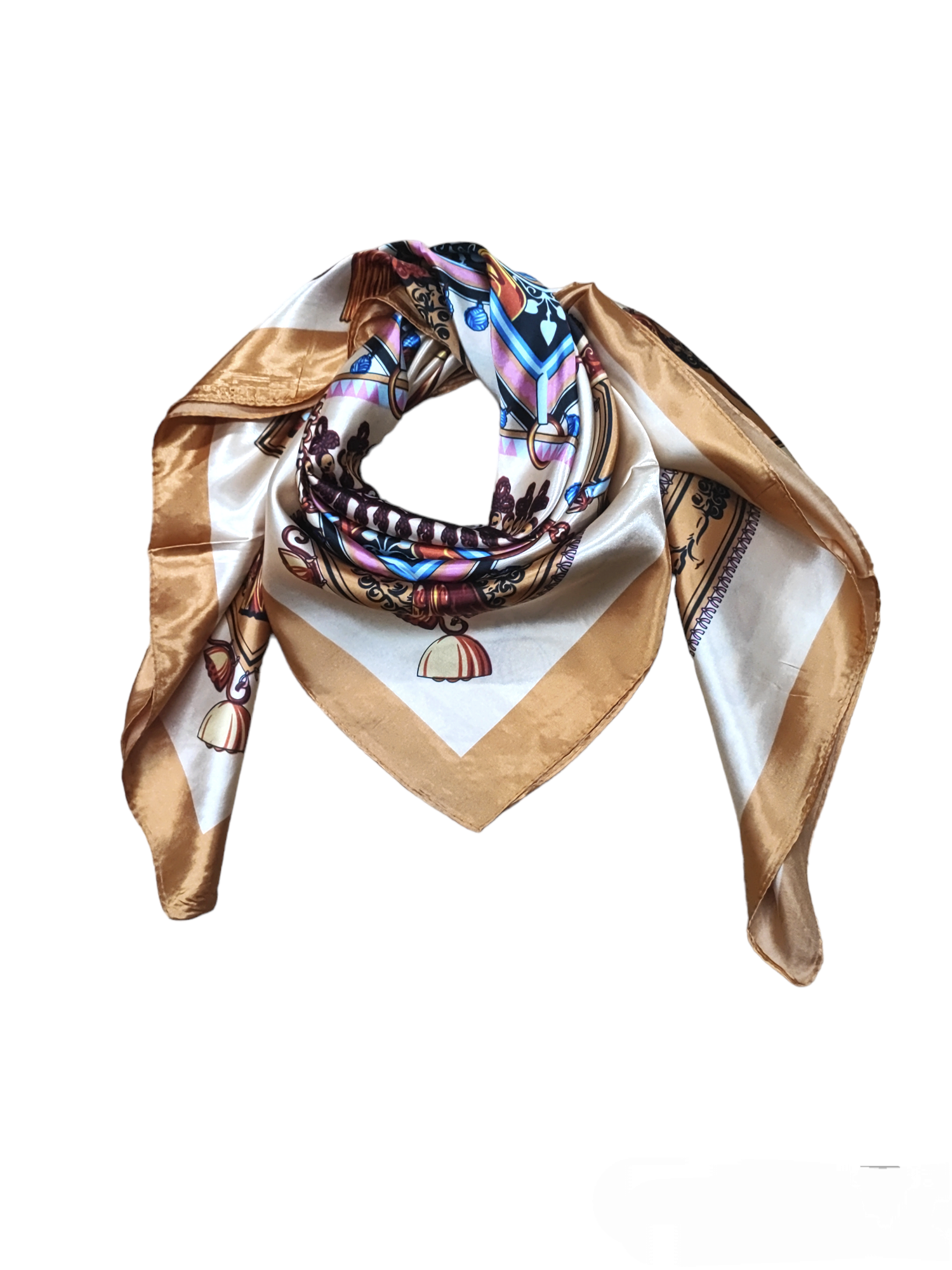 Foulard carré  90cm imprimé fantaisie (x10)#22