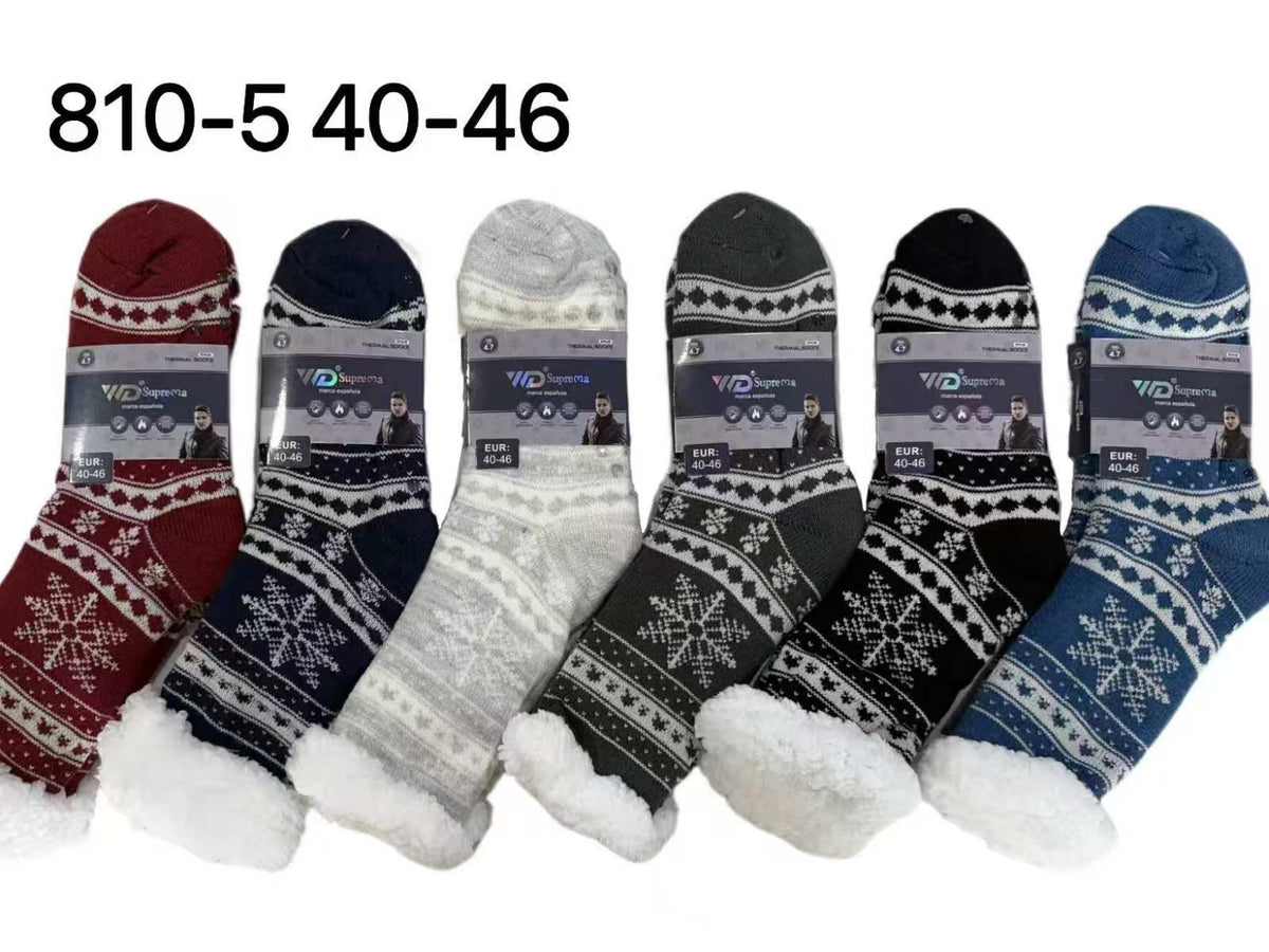 Chaussettes fourrées homme tout doux T40-46 (x12) #5