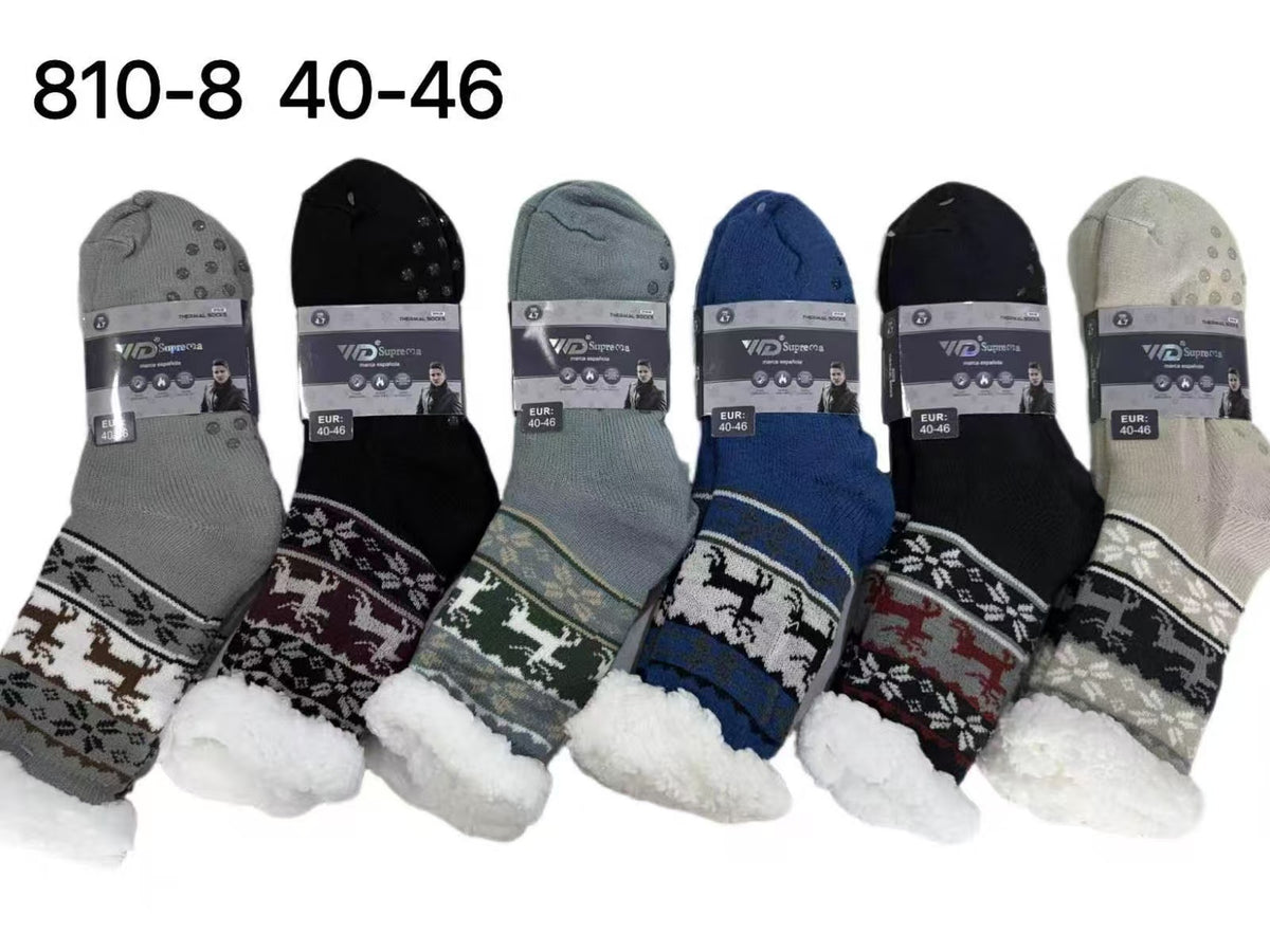 Chaussettes fourrées homme tout doux T40-46 (x12) #8