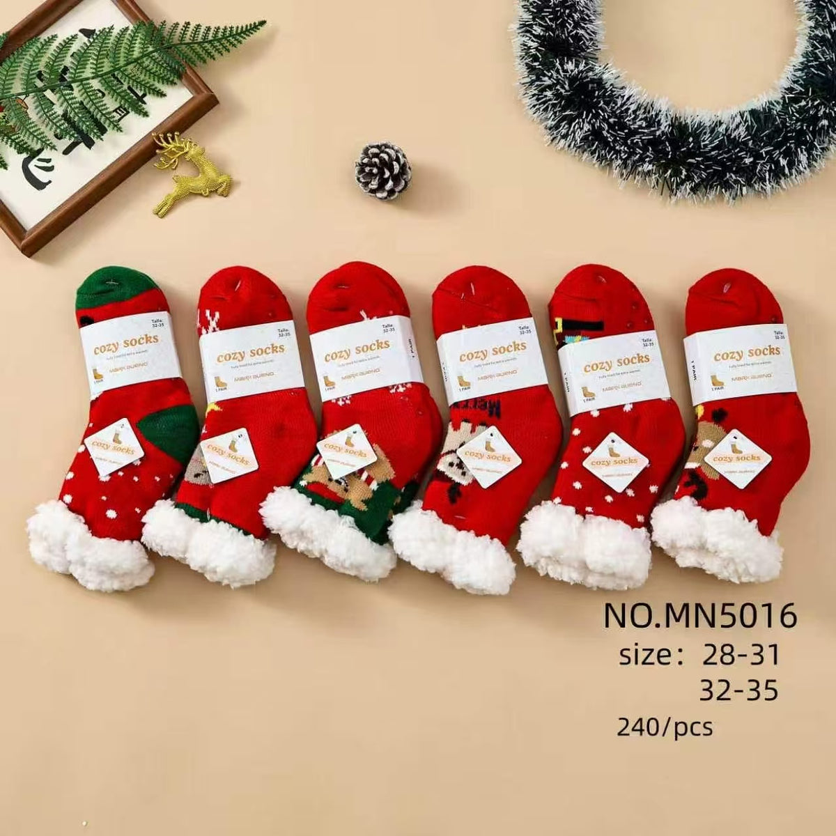 Chaussettes de Noël pour enfants (x12)5016