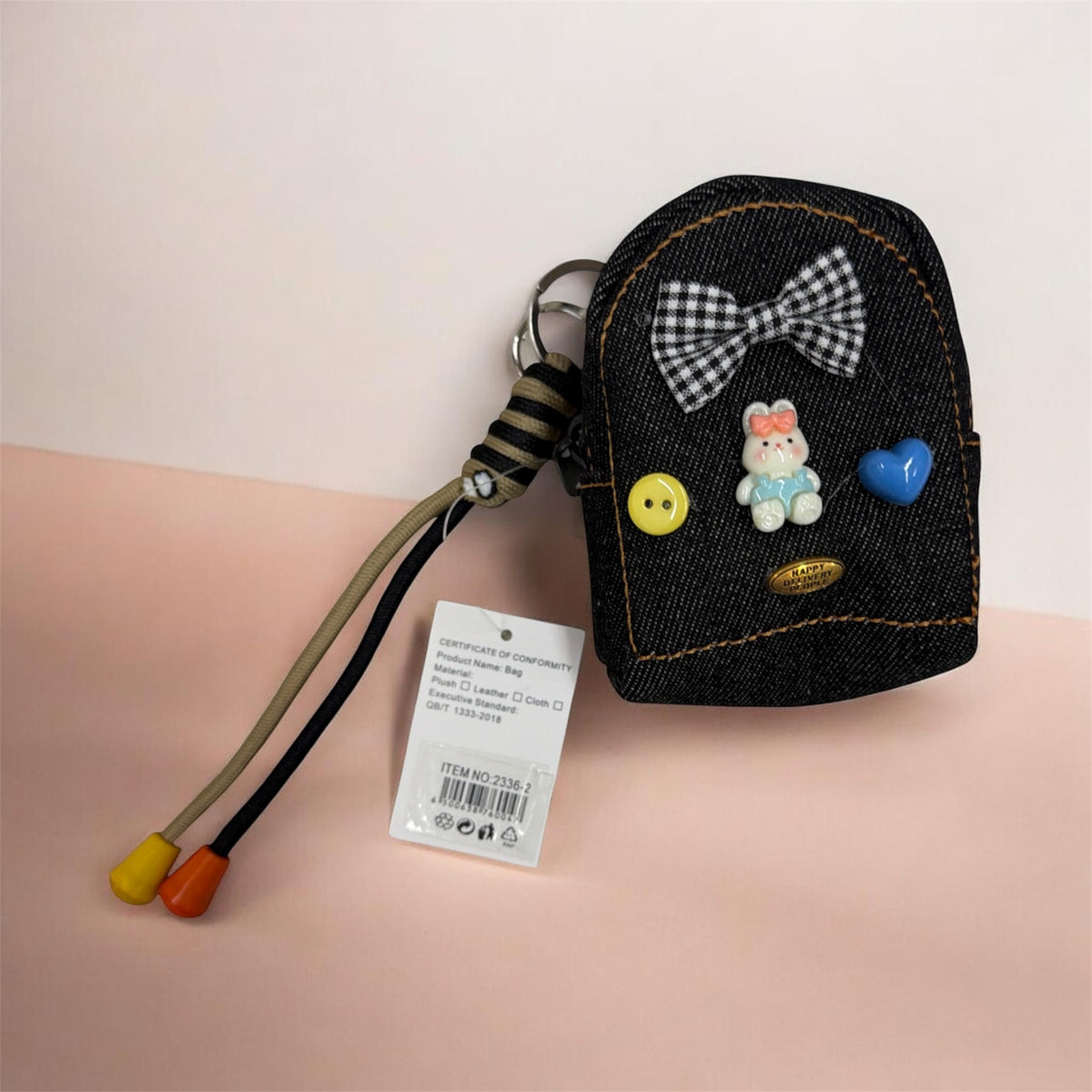 Porte-clés petit sac à dos en jean(X12)