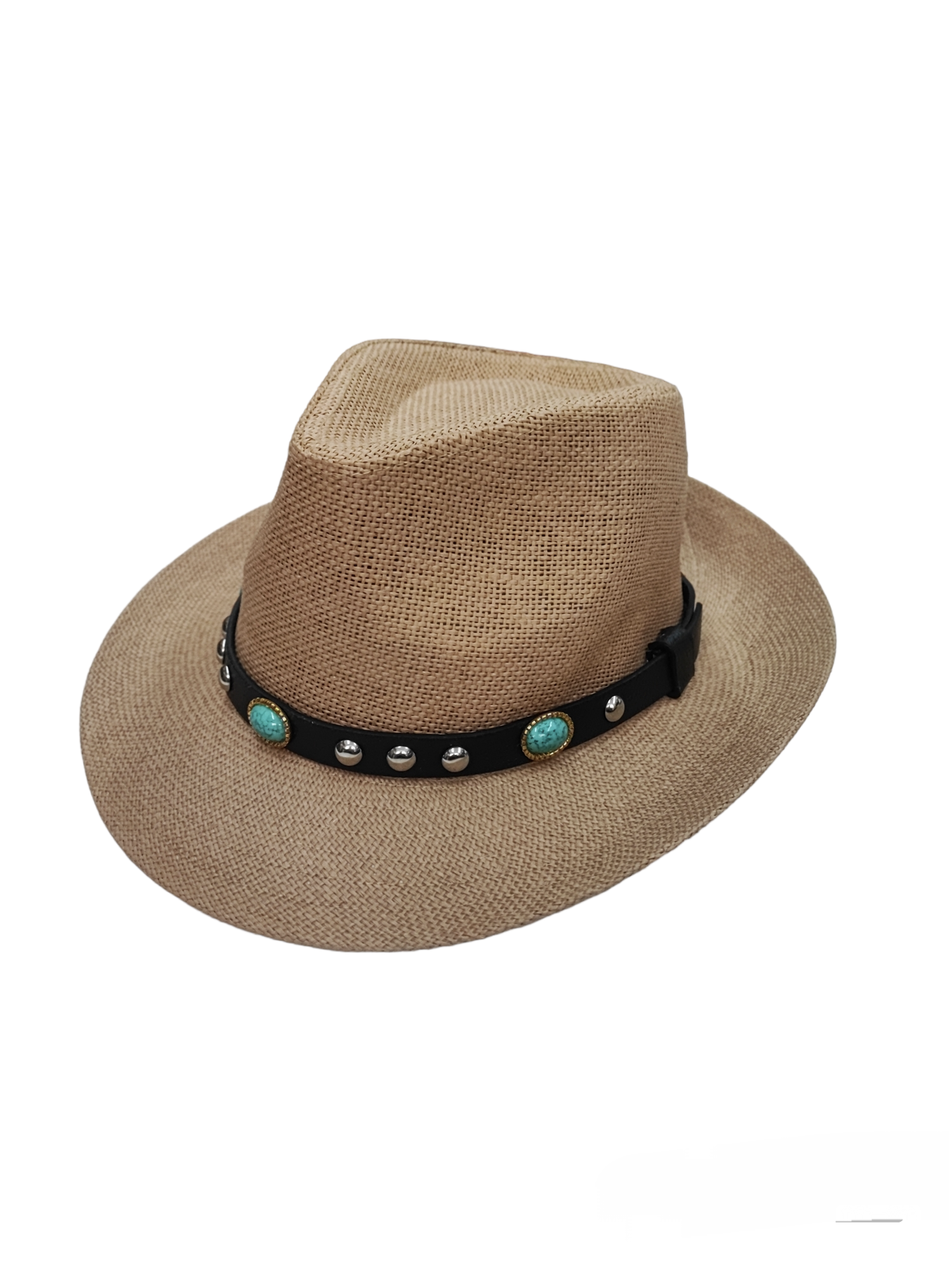 Chapeau de cowboy en paille avec ceinture(x12)