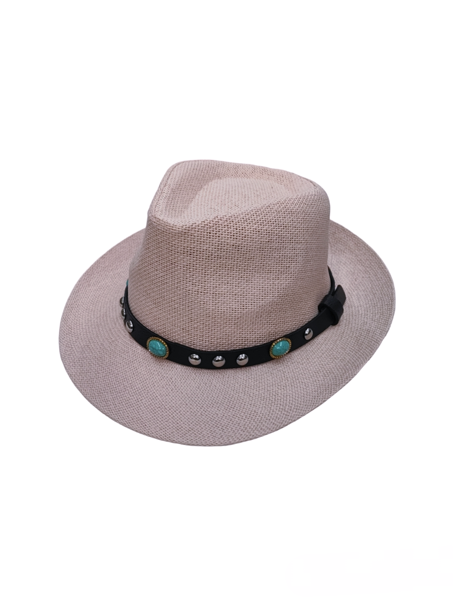 Chapeau de cowboy en paille avec ceinture(x4)
