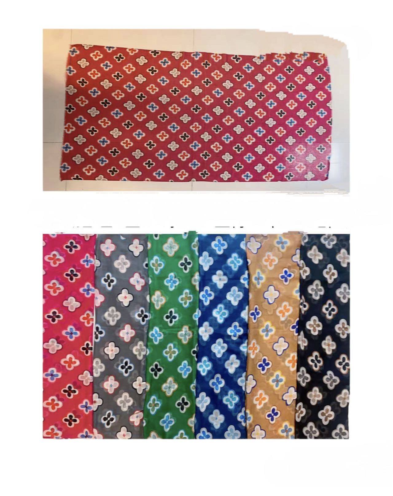 foulard imprime motif Trèfle 

(x12) #9