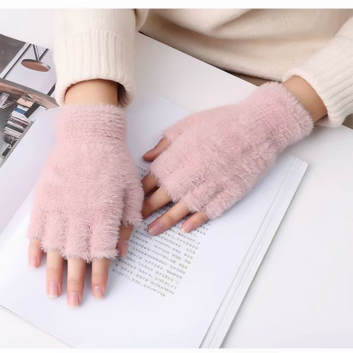 Mitaines douces et chaudes pour l’hiver (x12)