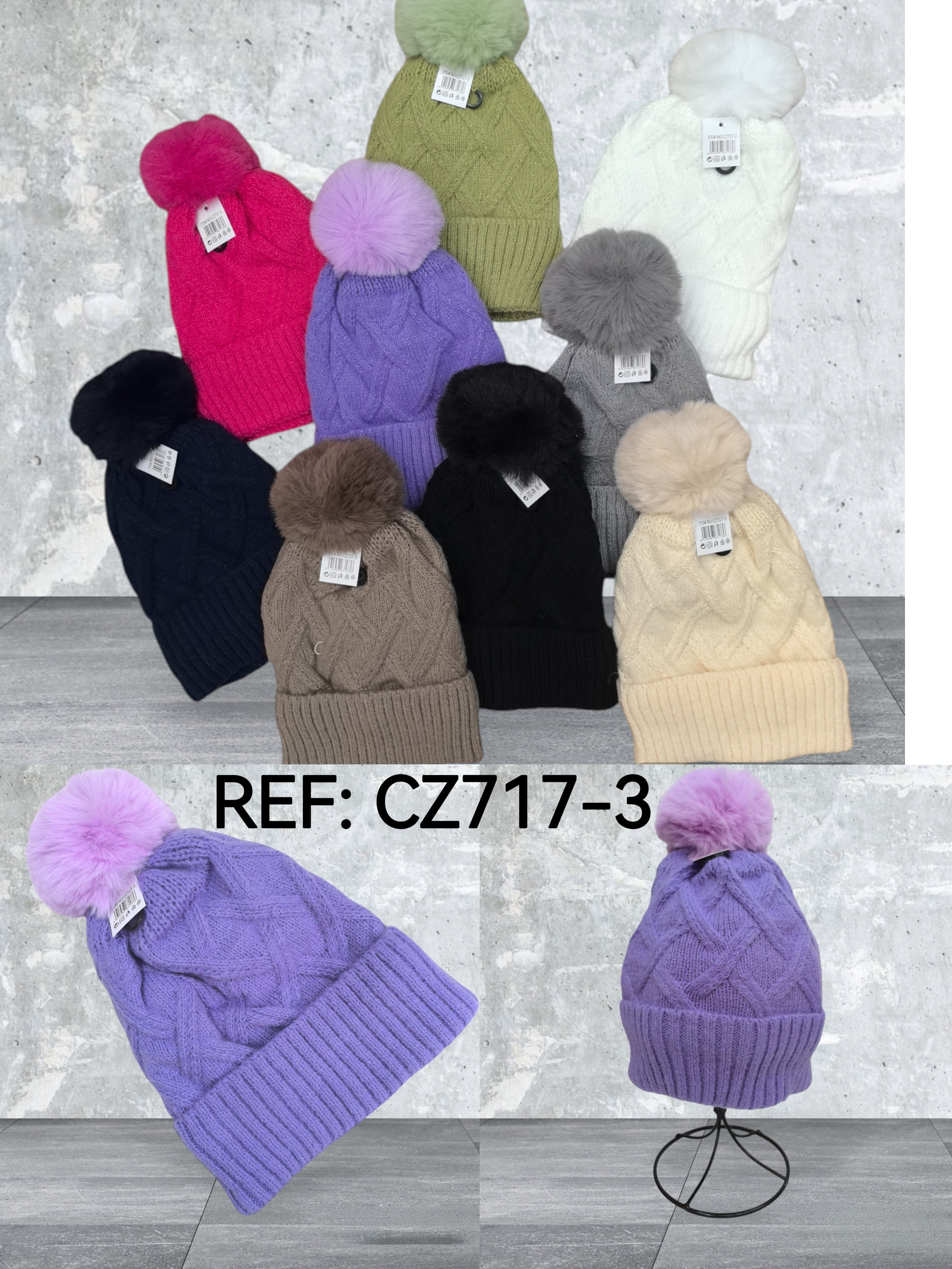 bonnet femme tricoté  (x12)#3