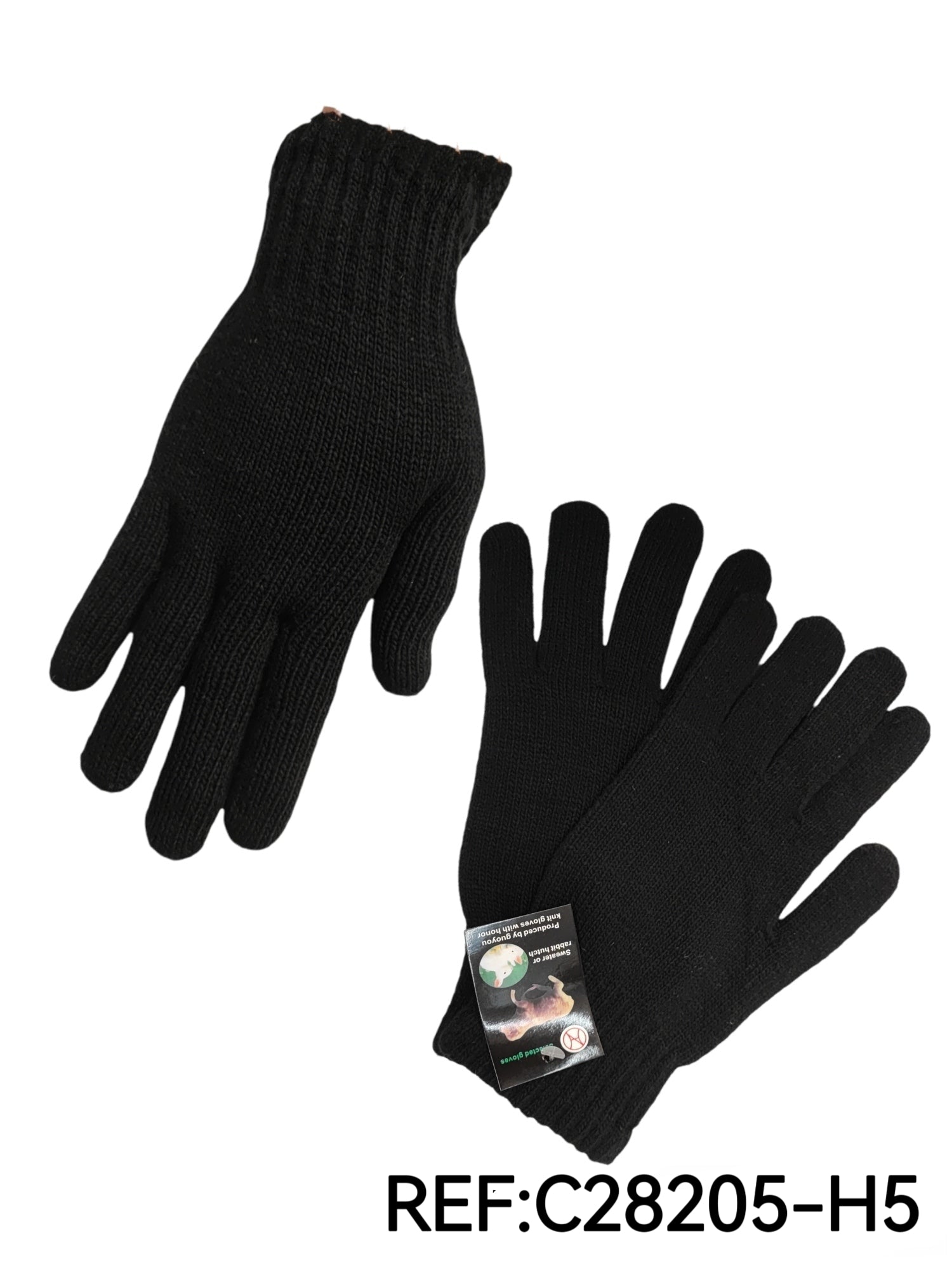 Gants homme noir simple  #5 (x12)