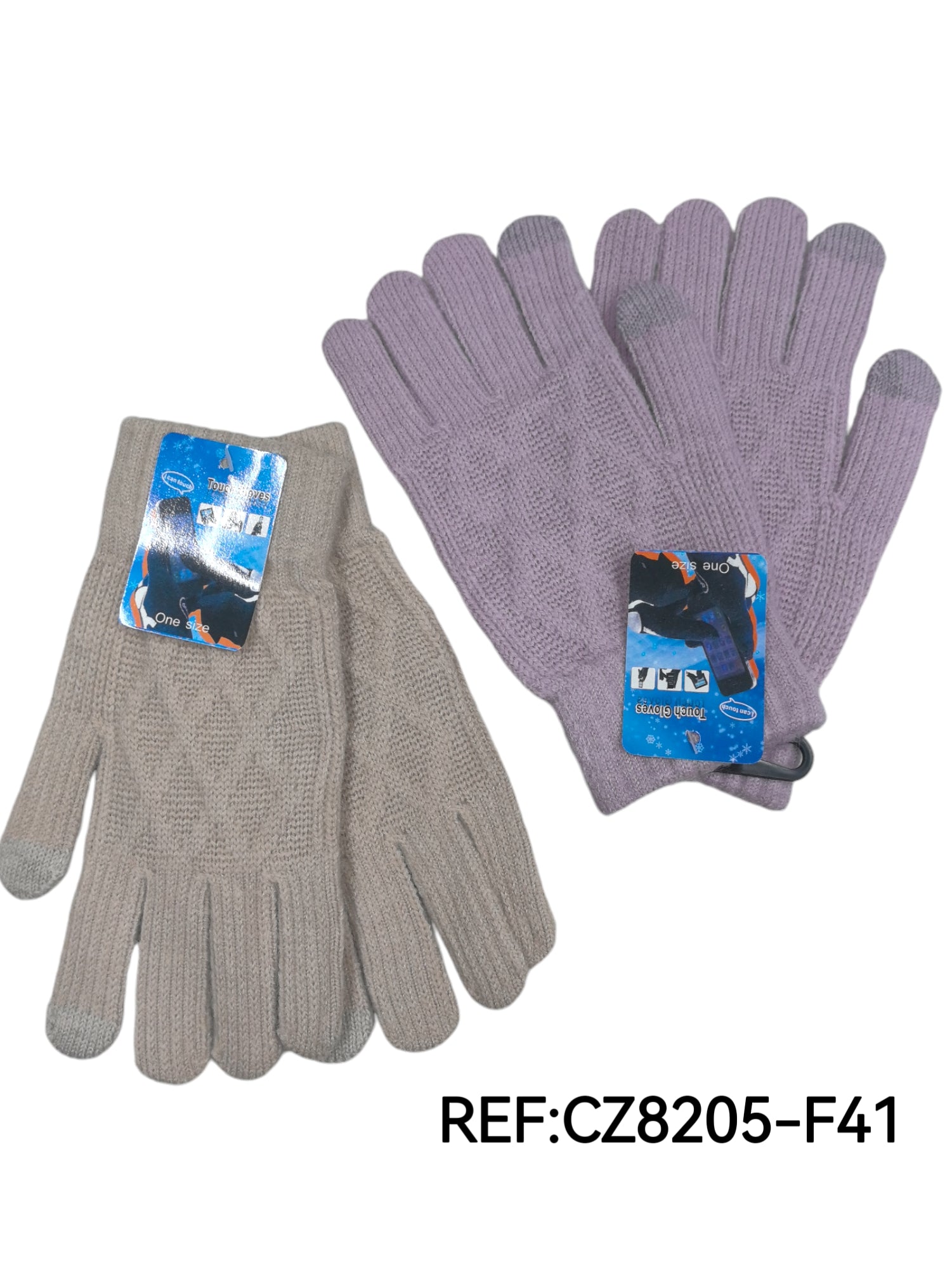 Gants  femme  tricotés tactiles (x12) F41